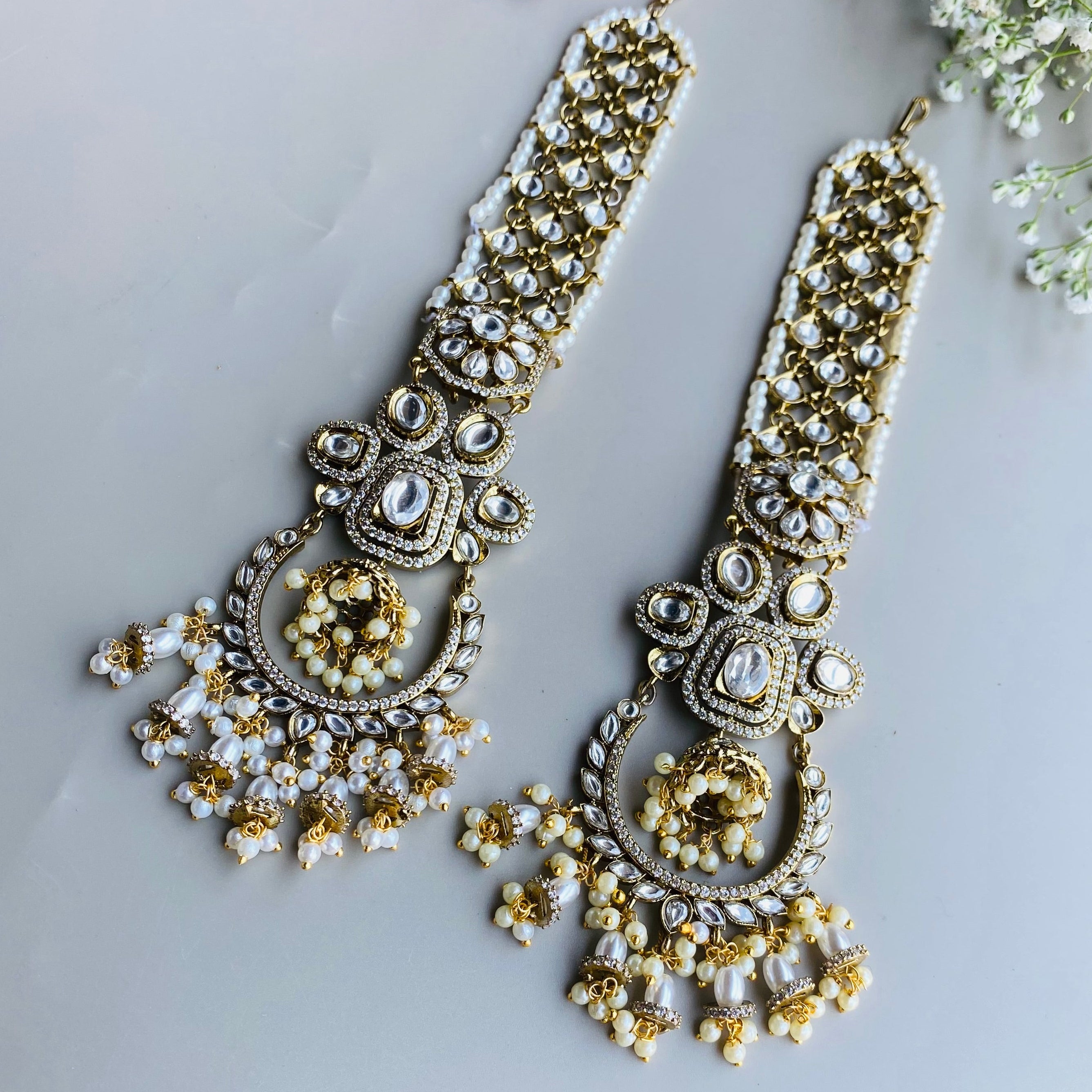 Nayaab Zoya Chandbali with kaanchain