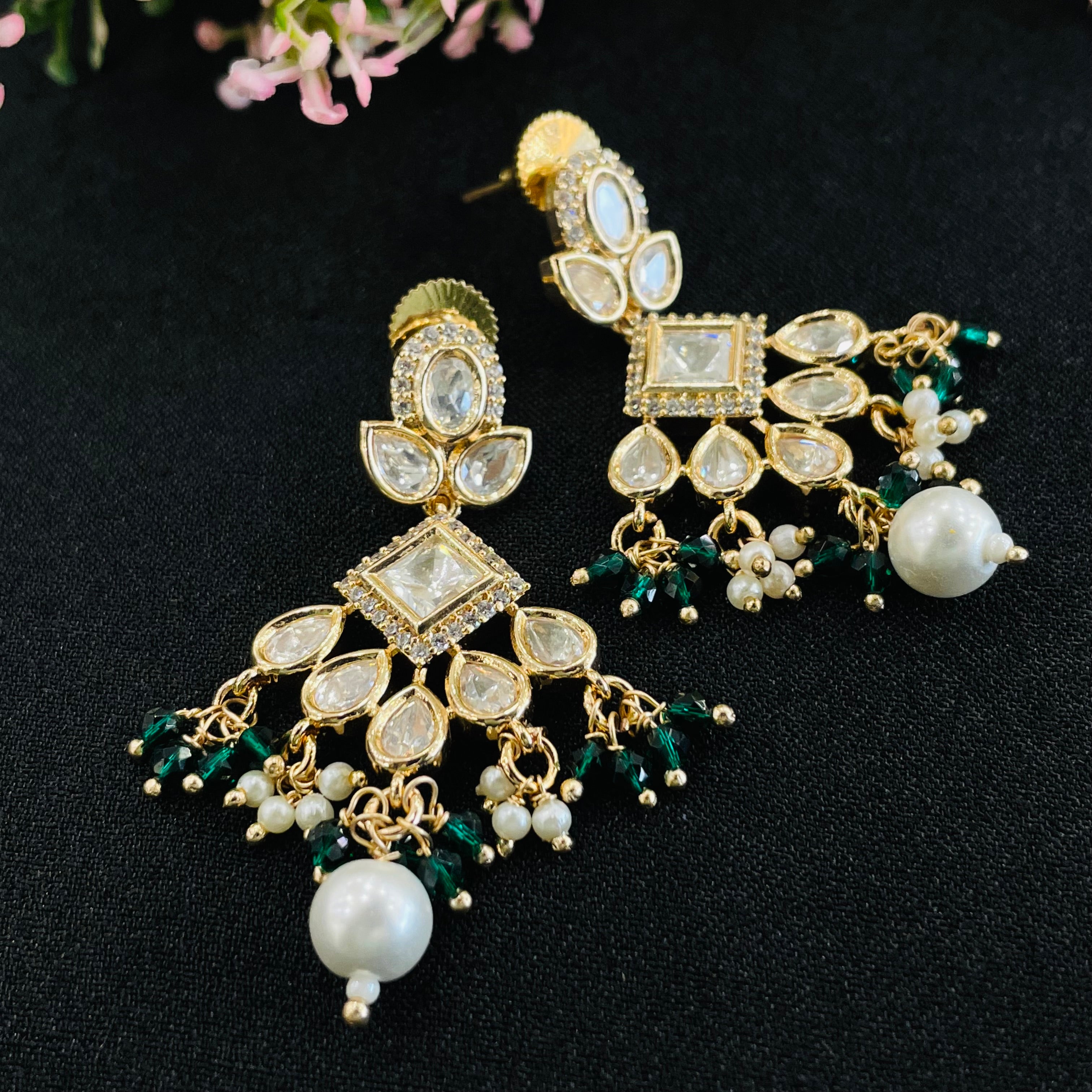 Nayaab anushi polki earrings