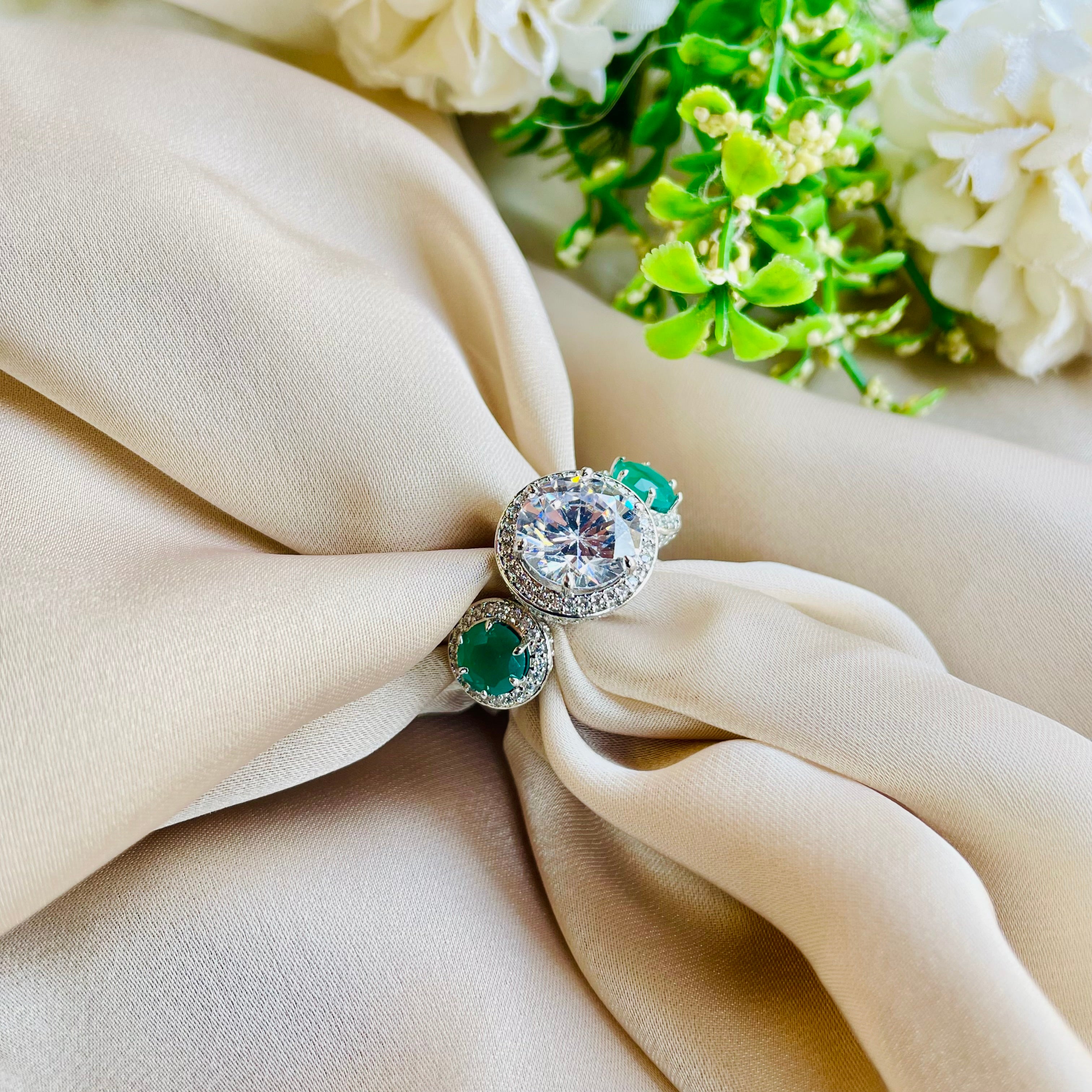Ad Rosie Ring-green adjustable