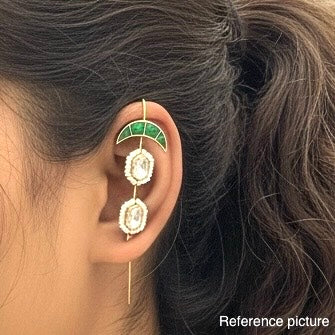 Nayaab Rubina Polki Earcuff