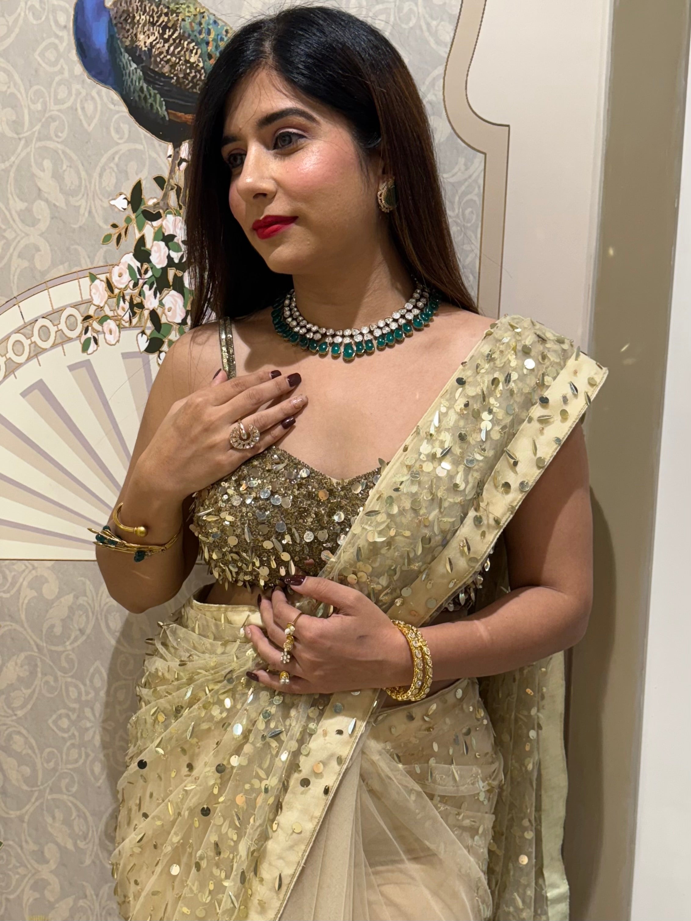 Gold Goddess Saree