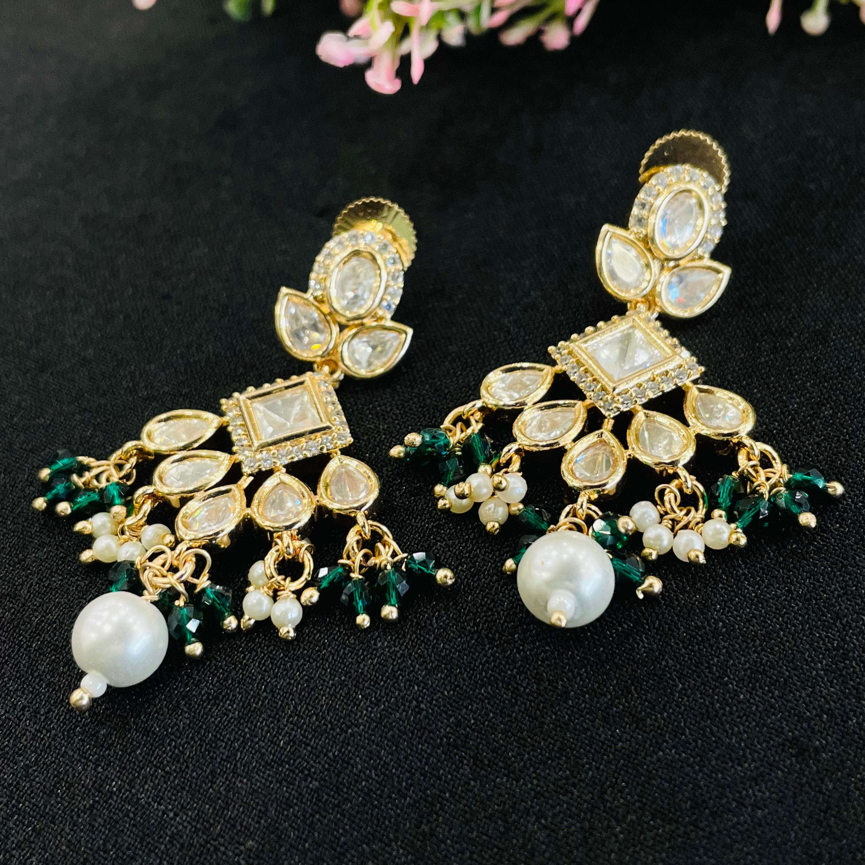 Nayaab anushi polki earrings