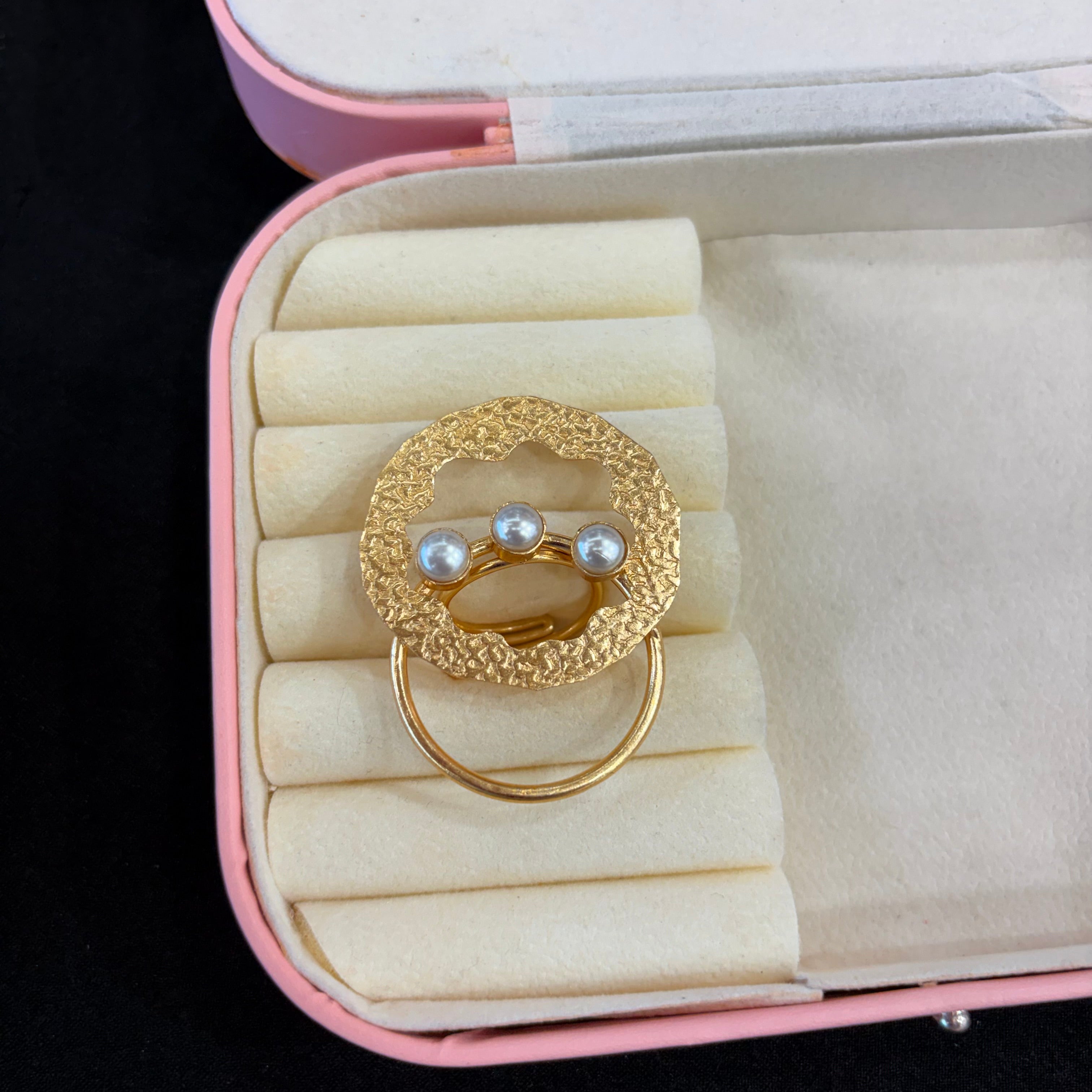 Aurelia Pearl Halo Ring