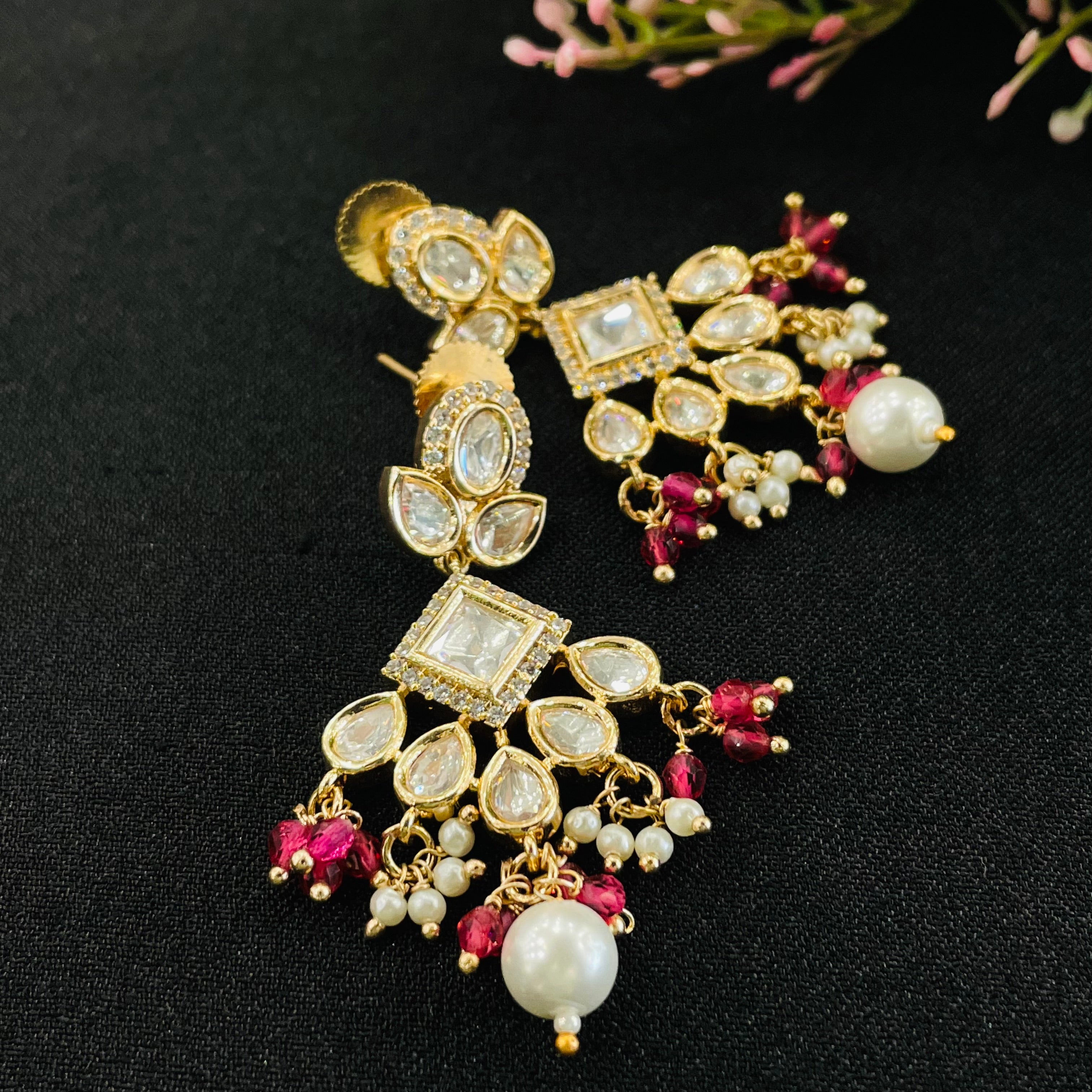 Nayaab anushi polki earrings