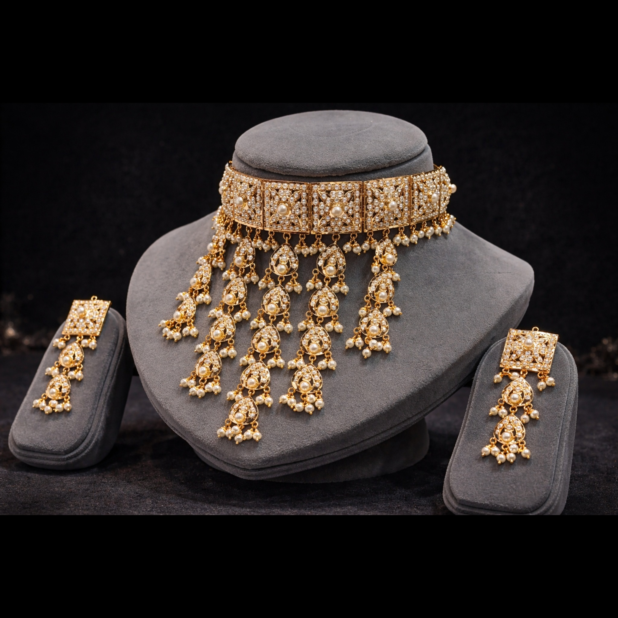 Nayaab Tara Jadau Neckpiece