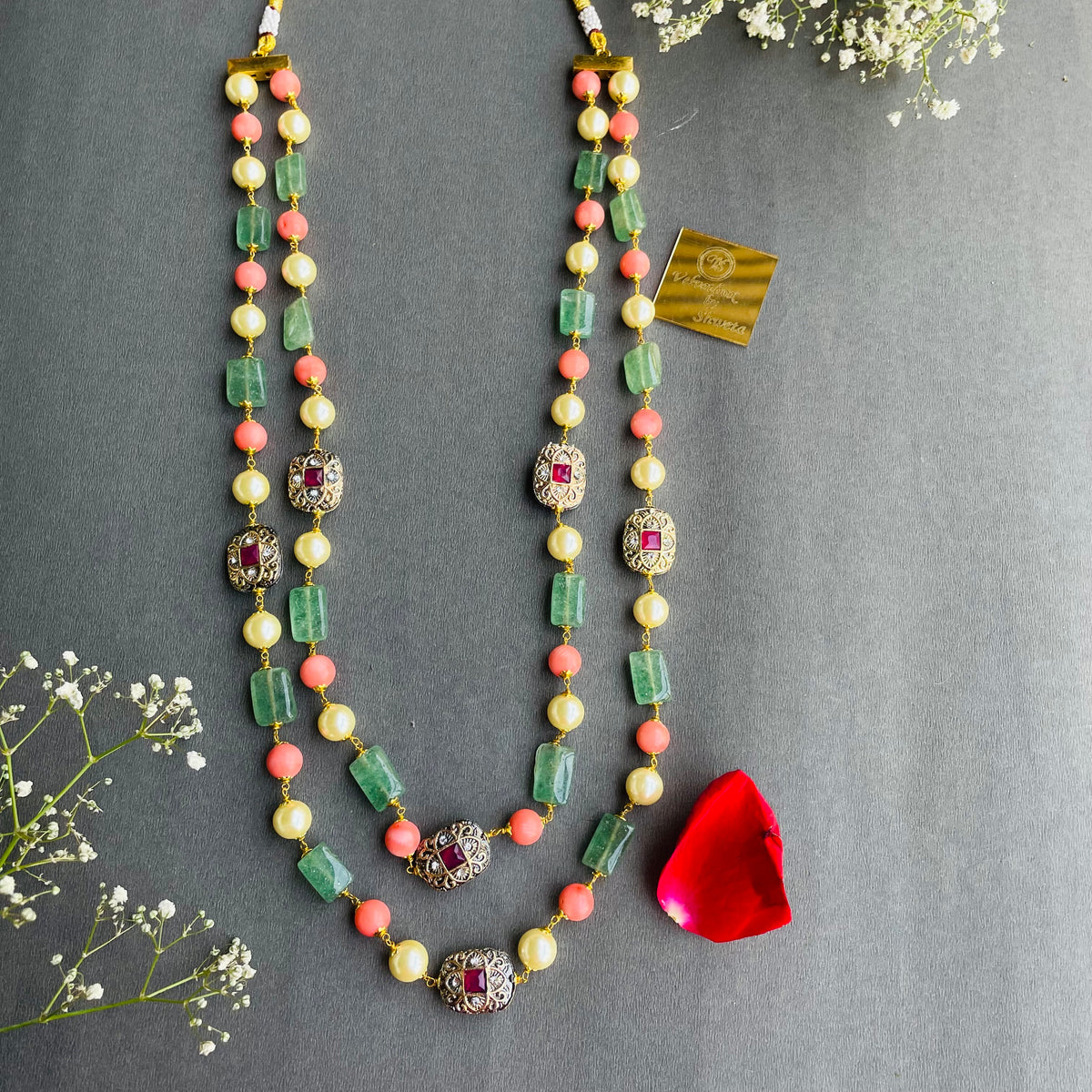 Nayaab Shanaya pearl long Mala