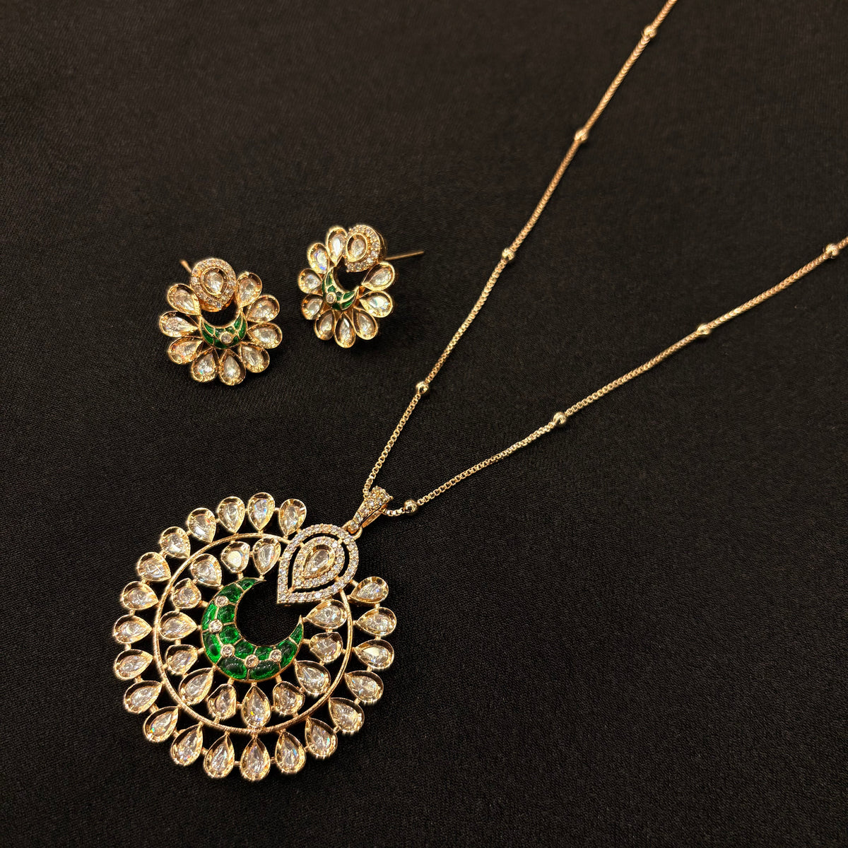 Mayurika Emerald Pendant