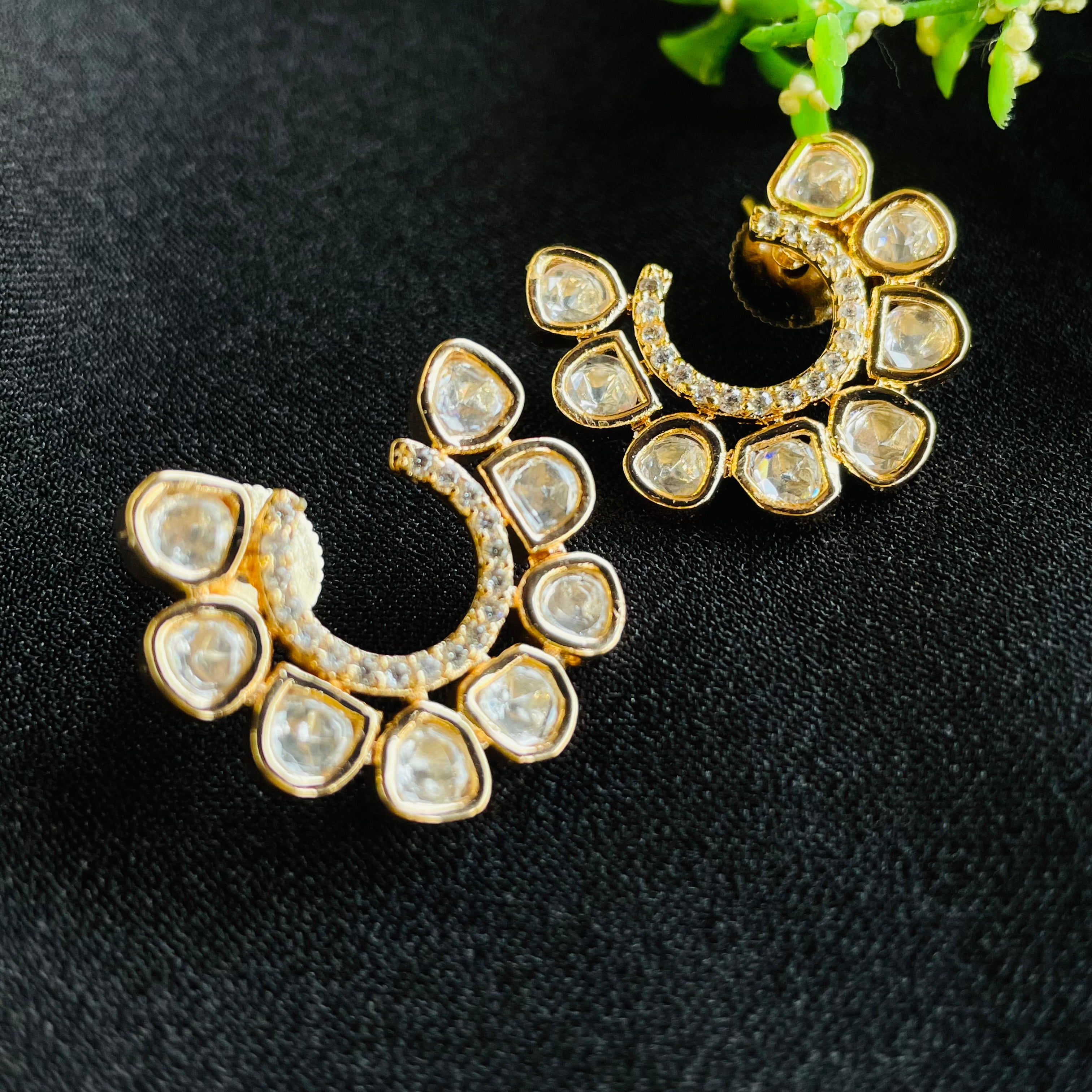 Nayaab lavanya polki earrings
