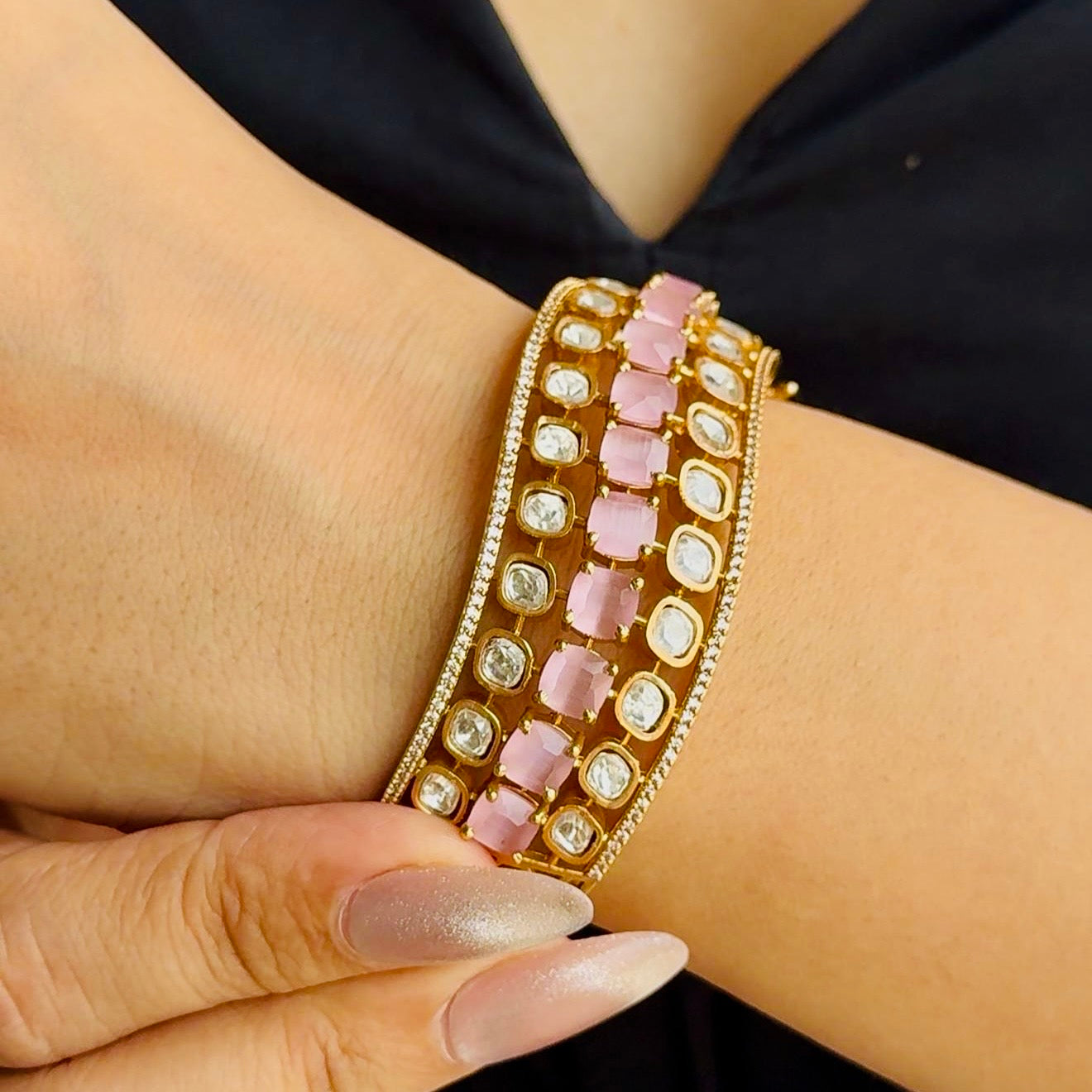 Nayaab Aadhya polki bracelet