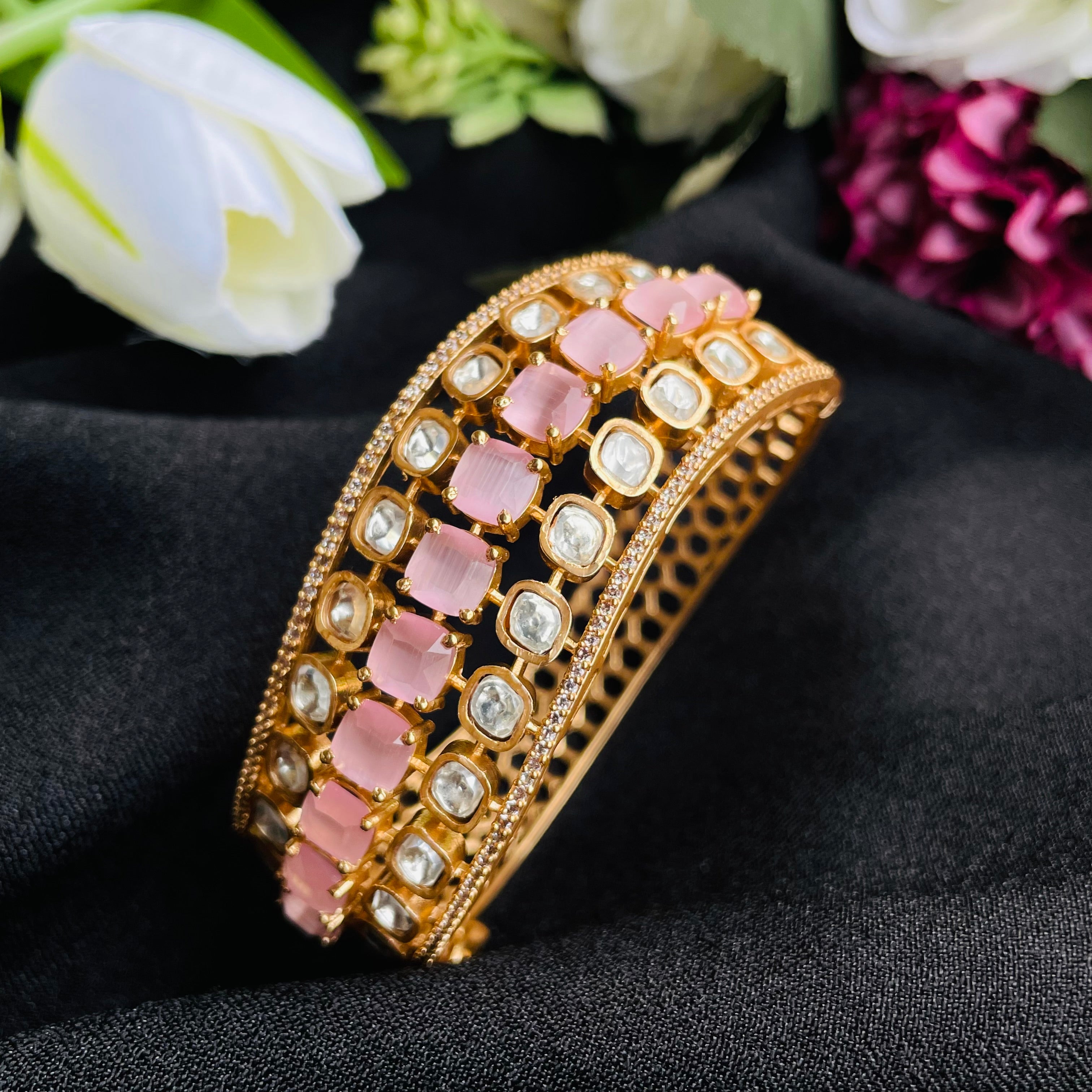 Nayaab Aadhya polki bracelet