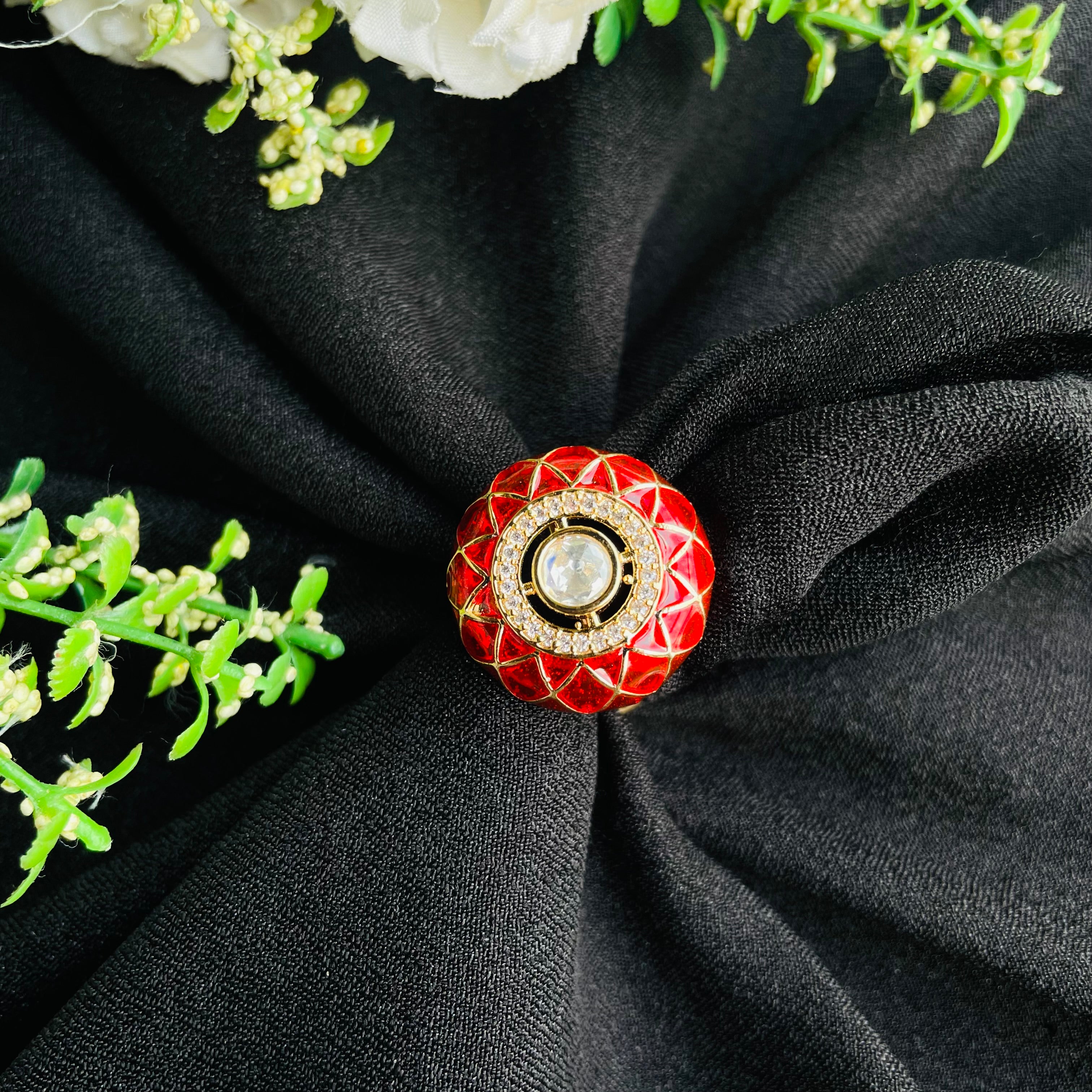 Nayaab mayera Polki Ring adjustable