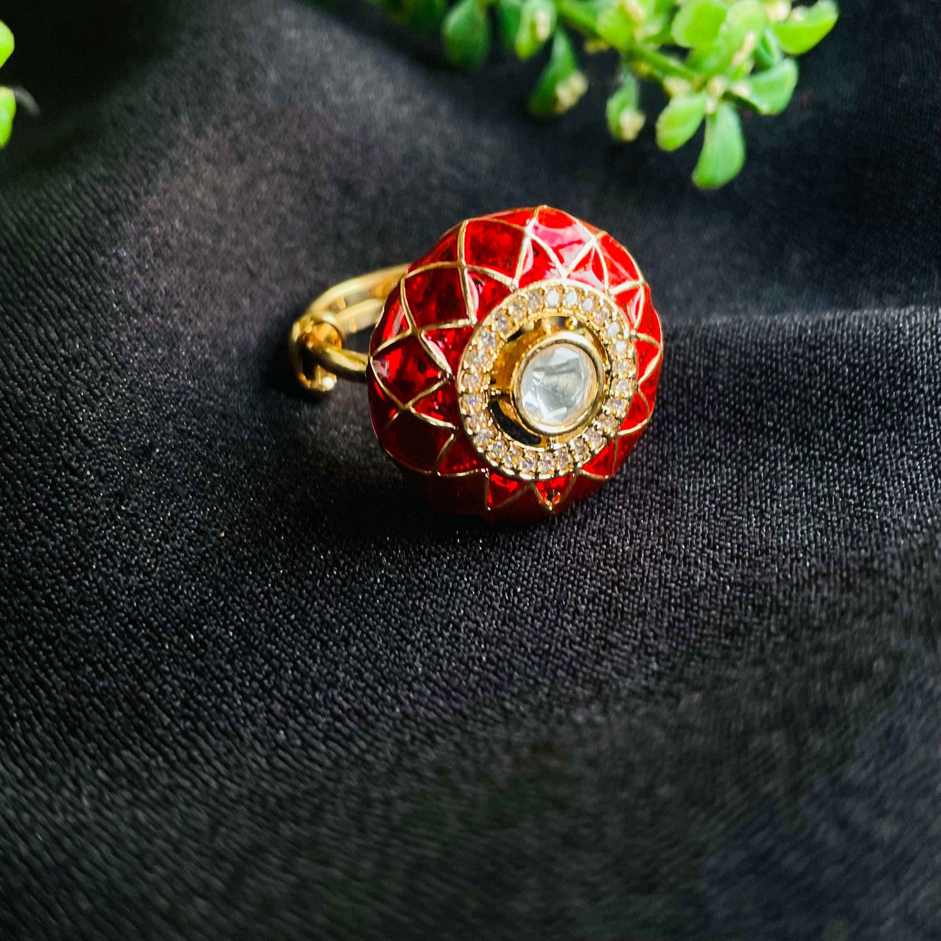 Nayaab mayera Polki Ring adjustable
