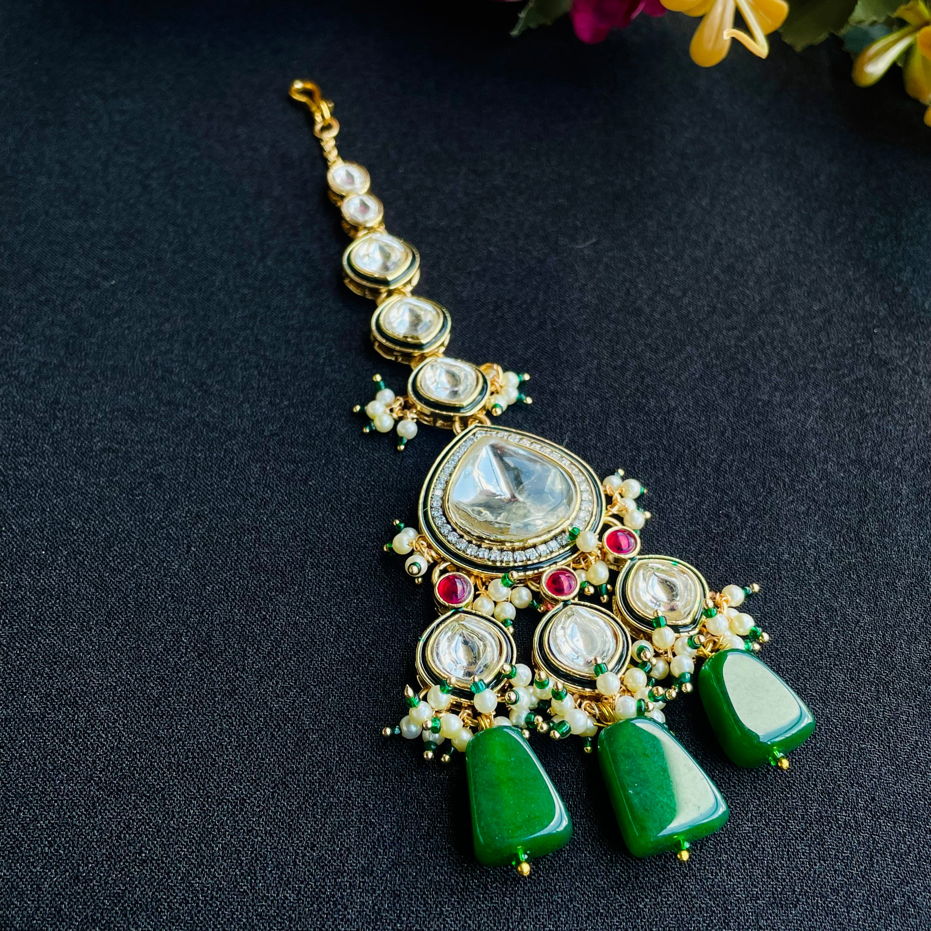 Nayaab Ramya Earrings with tikka