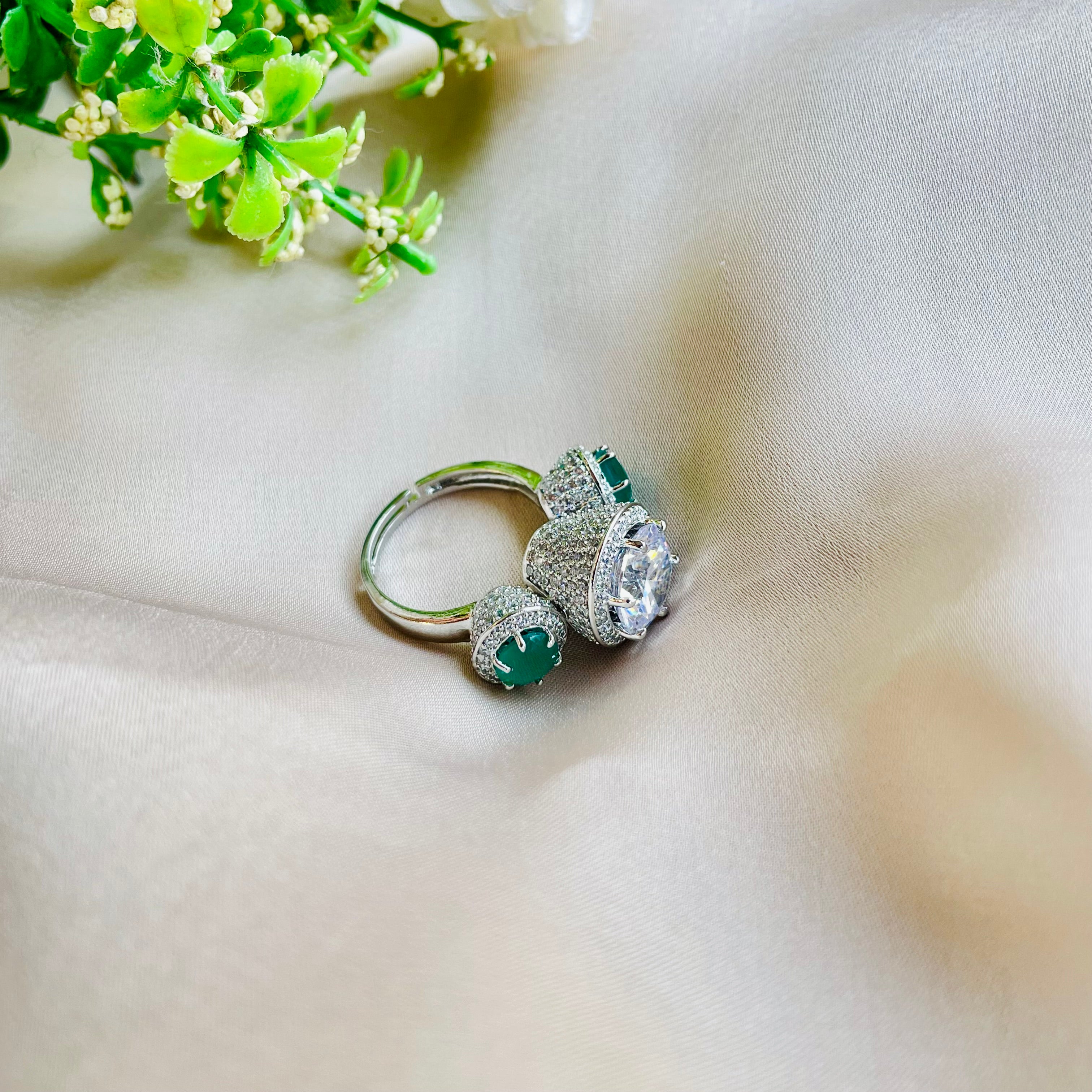 Ad Rosie Ring-green adjustable