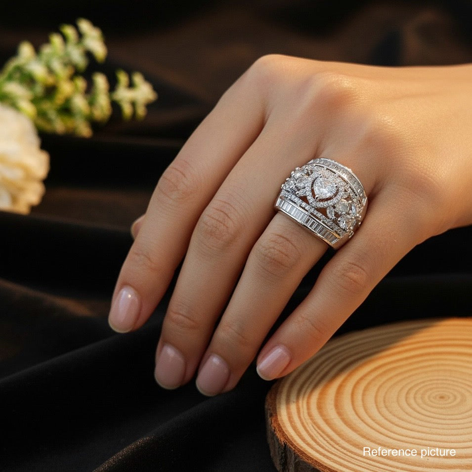 Queen Elsa heart ad ring - adjustable 01