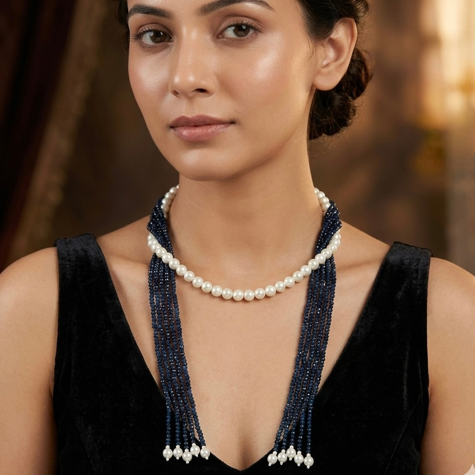 Nayaab jigyasa Pearl long Neckpiece