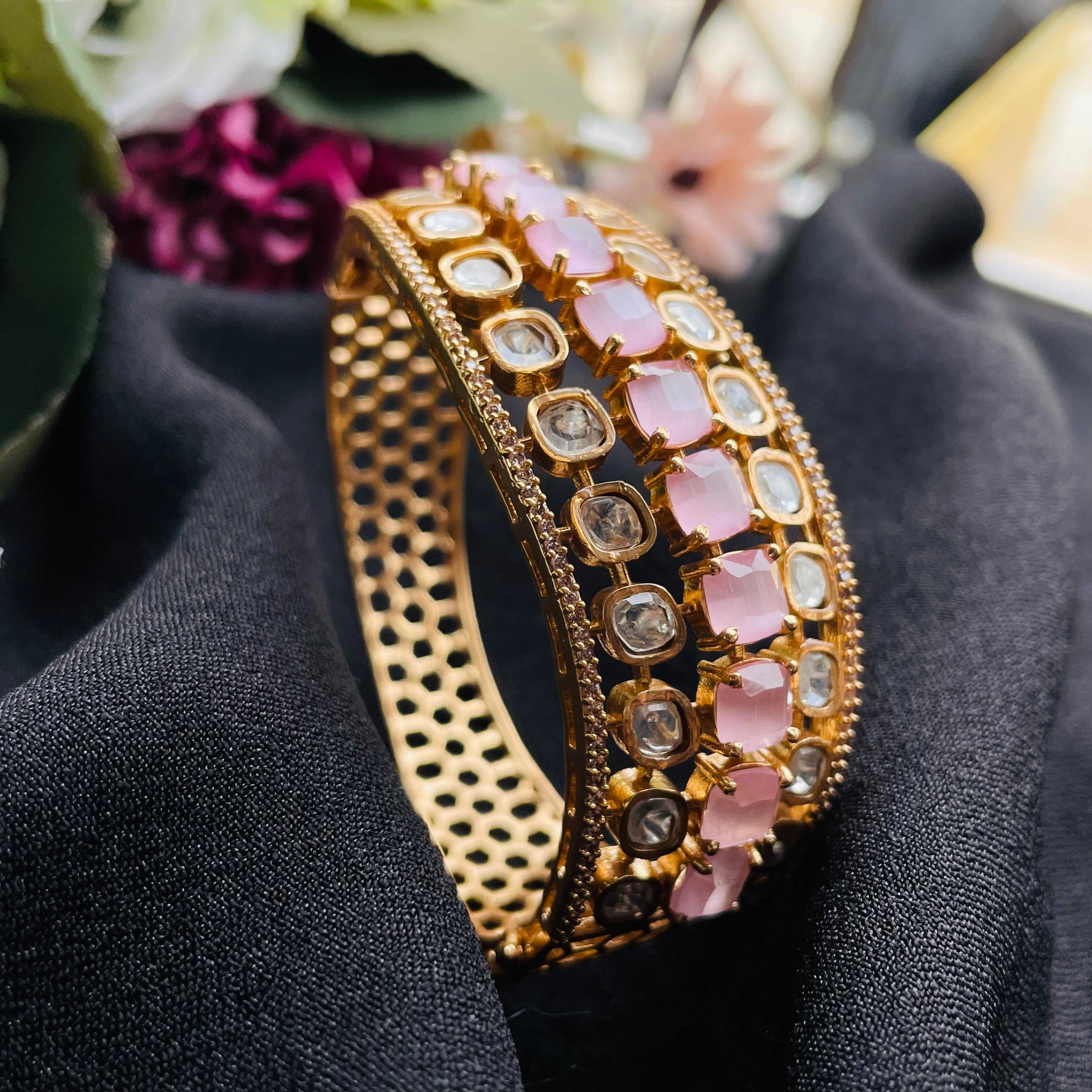 Nayaab Aadhya polki bracelet