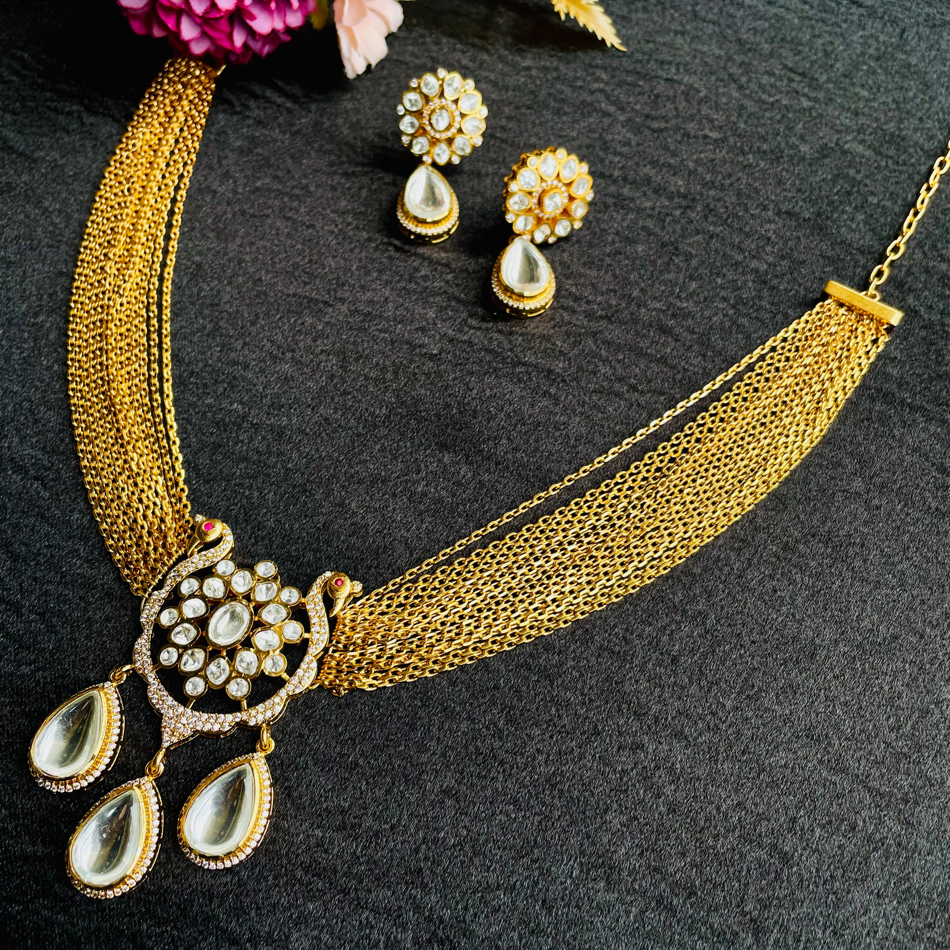 Nayaab Ahana Polki Neckpiece