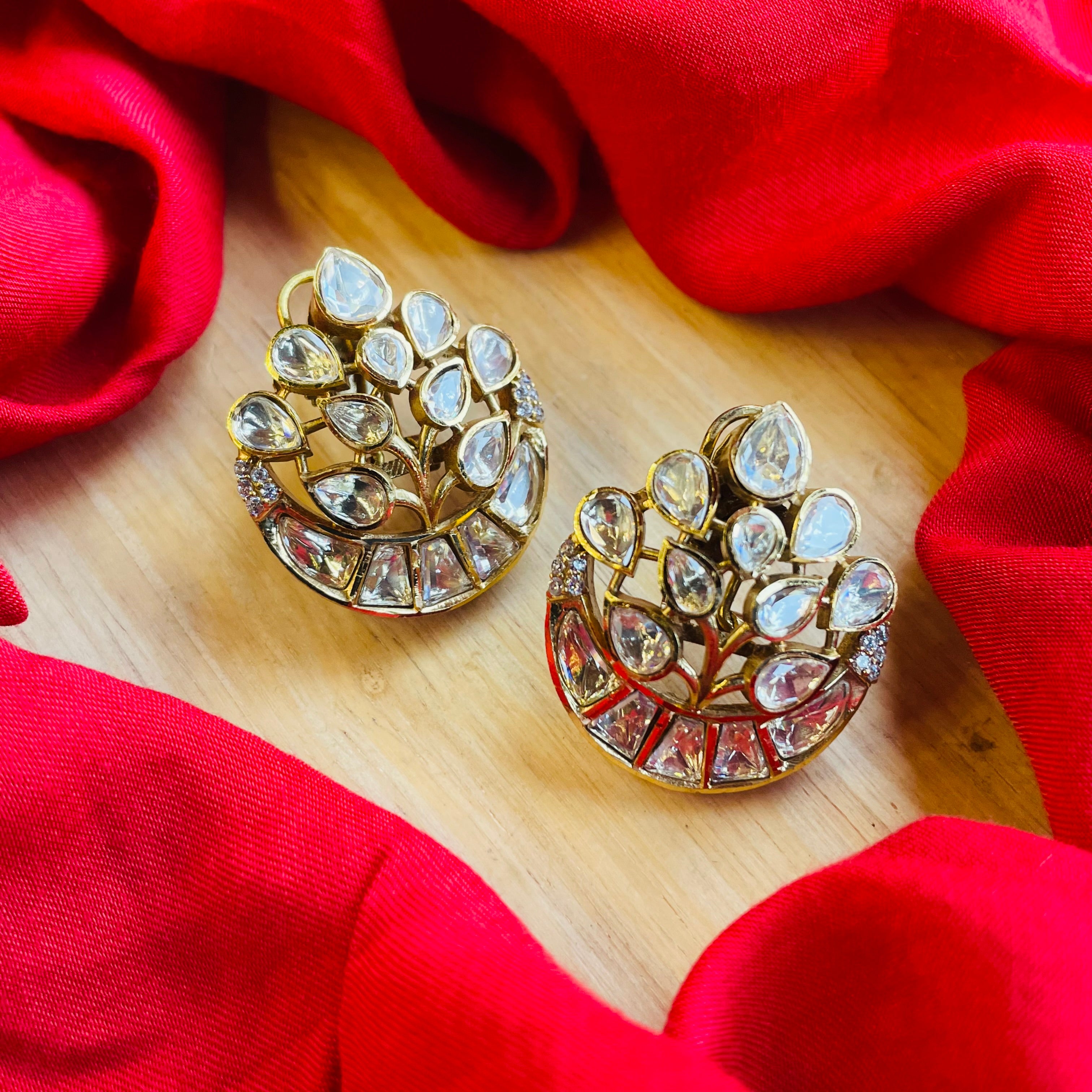 Nayaab Maurice polki Studs