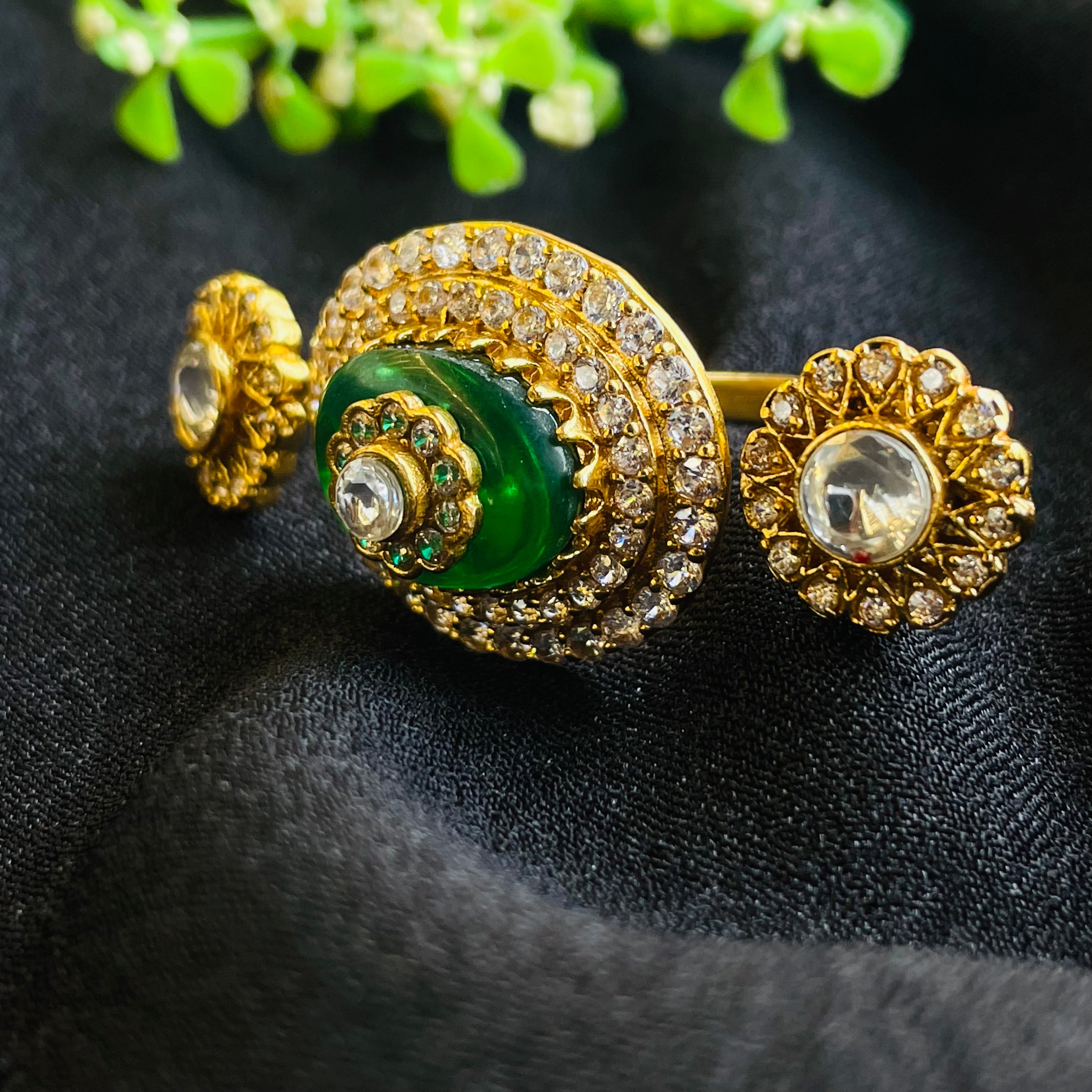 Nayaab Kavya Polki Ring adjustable