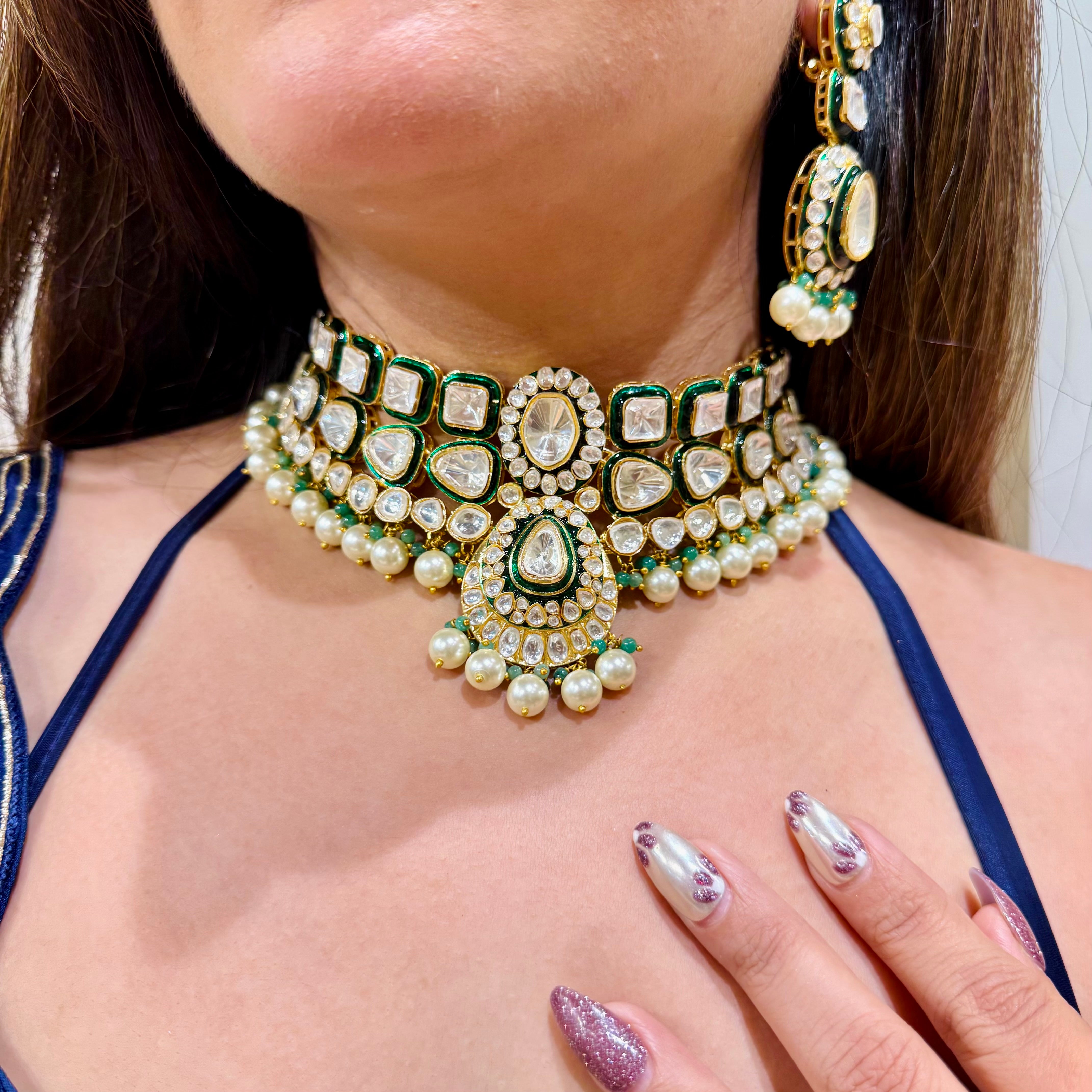 Nayaab Kayenat Polki Neckpiece