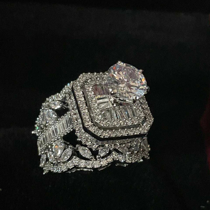 Ad aria neckpiece with maharani ring combo