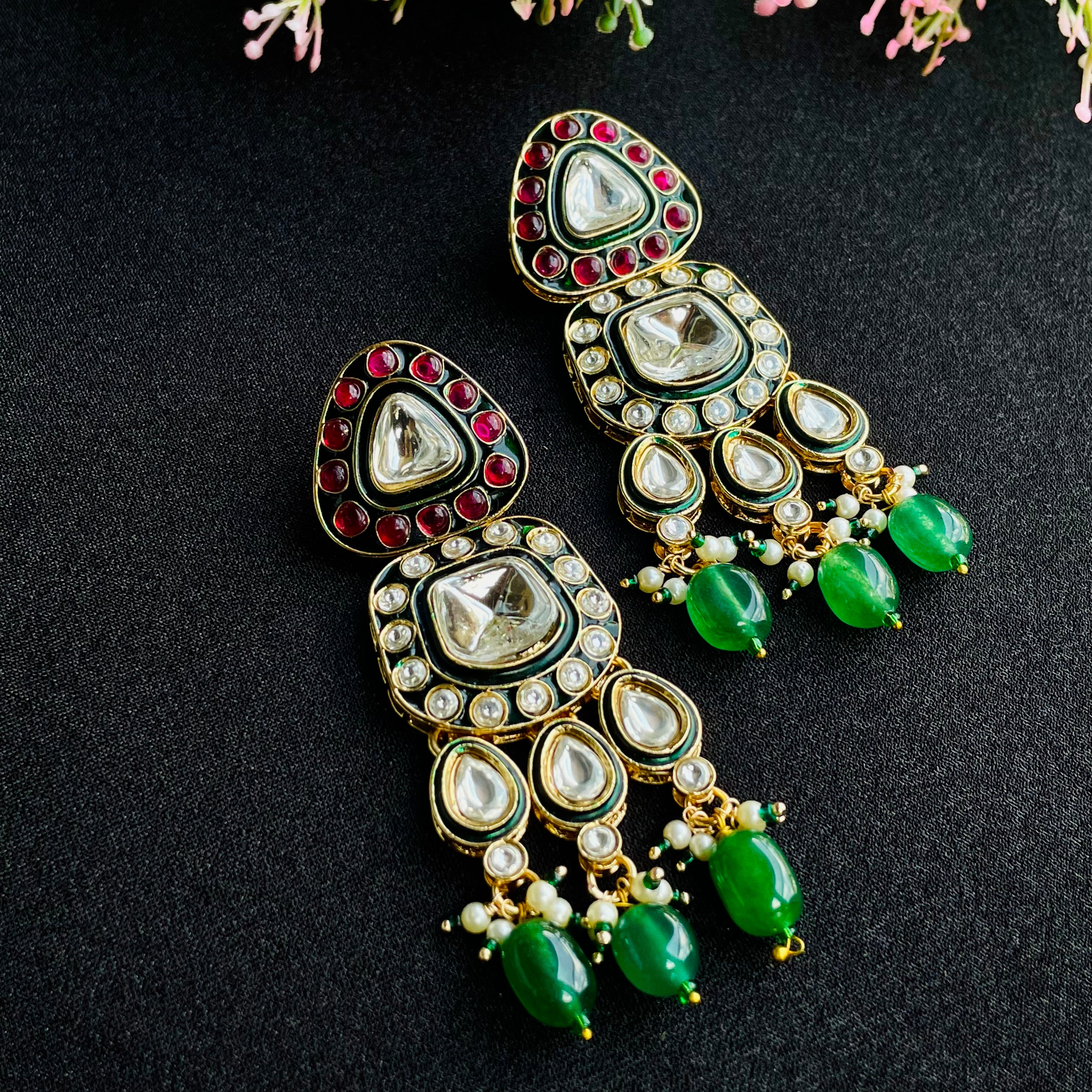 Nayaab Shaloka Earrings With Tikka
