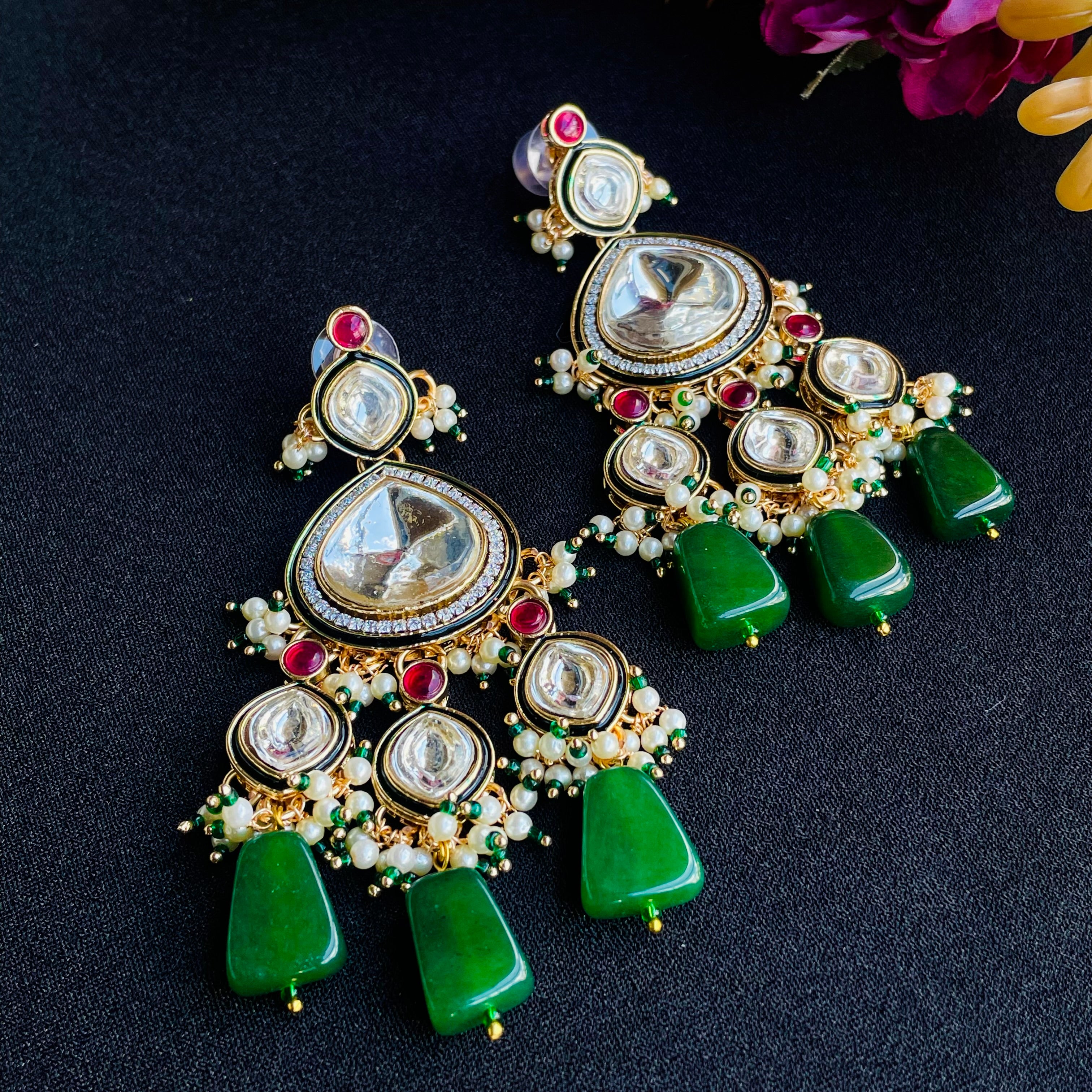 Nayaab Ramya Earrings with tikka
