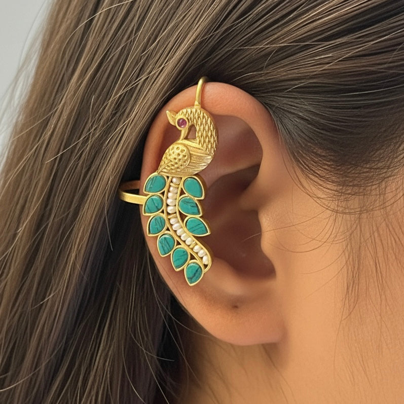 Nayaab peacock Earcuff