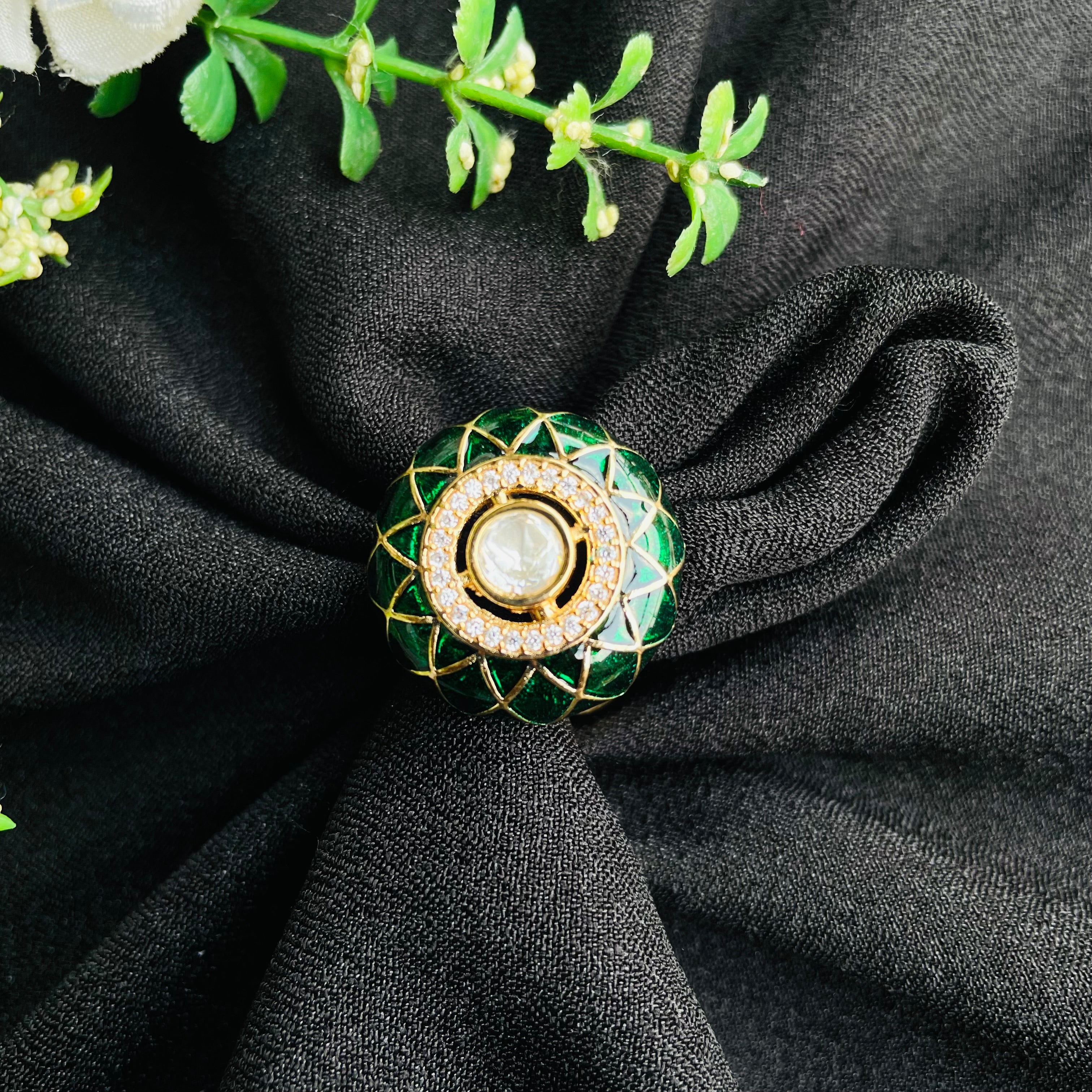 Nayaab mayera Polki Ring adjustable