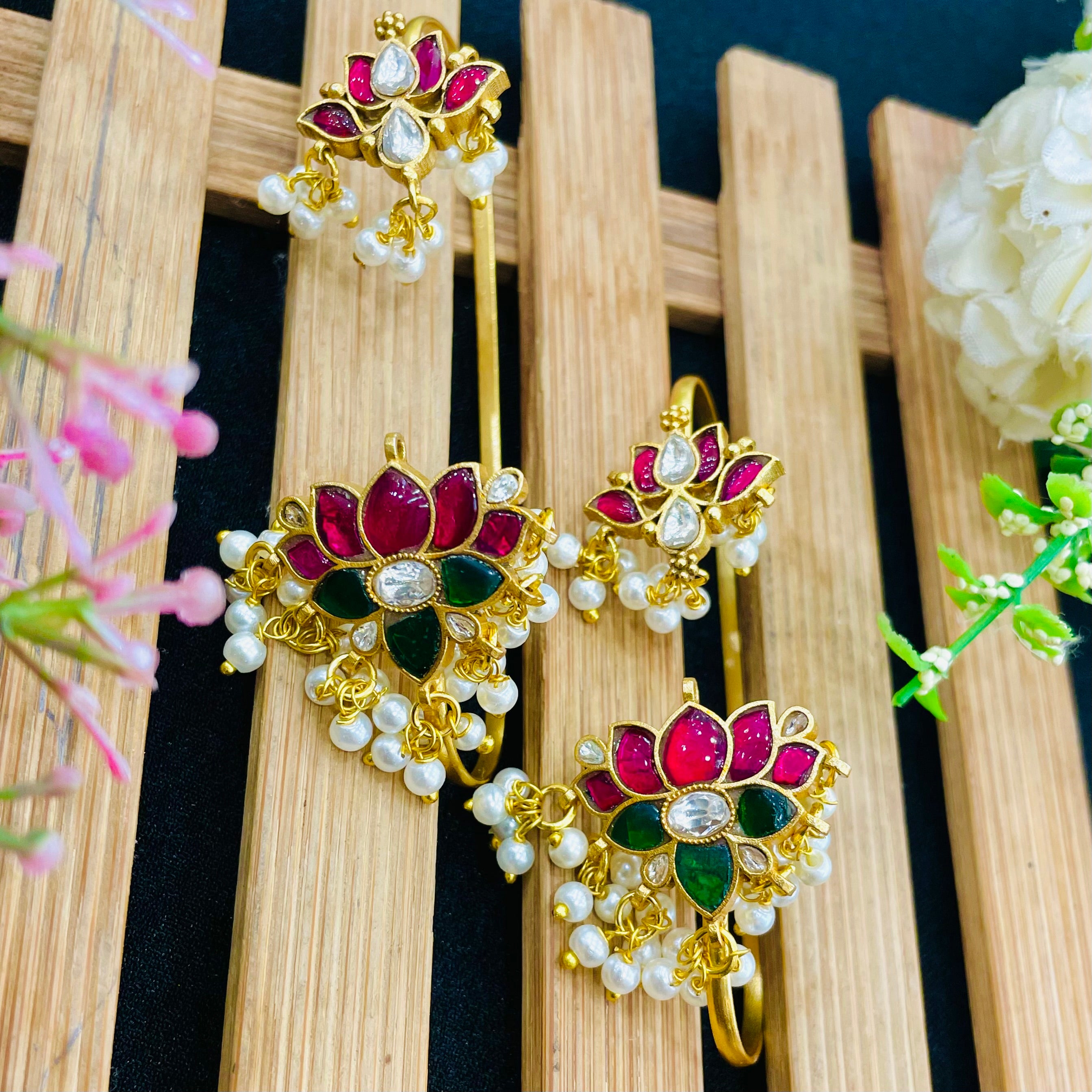 Nayaab Lotus Earcuff