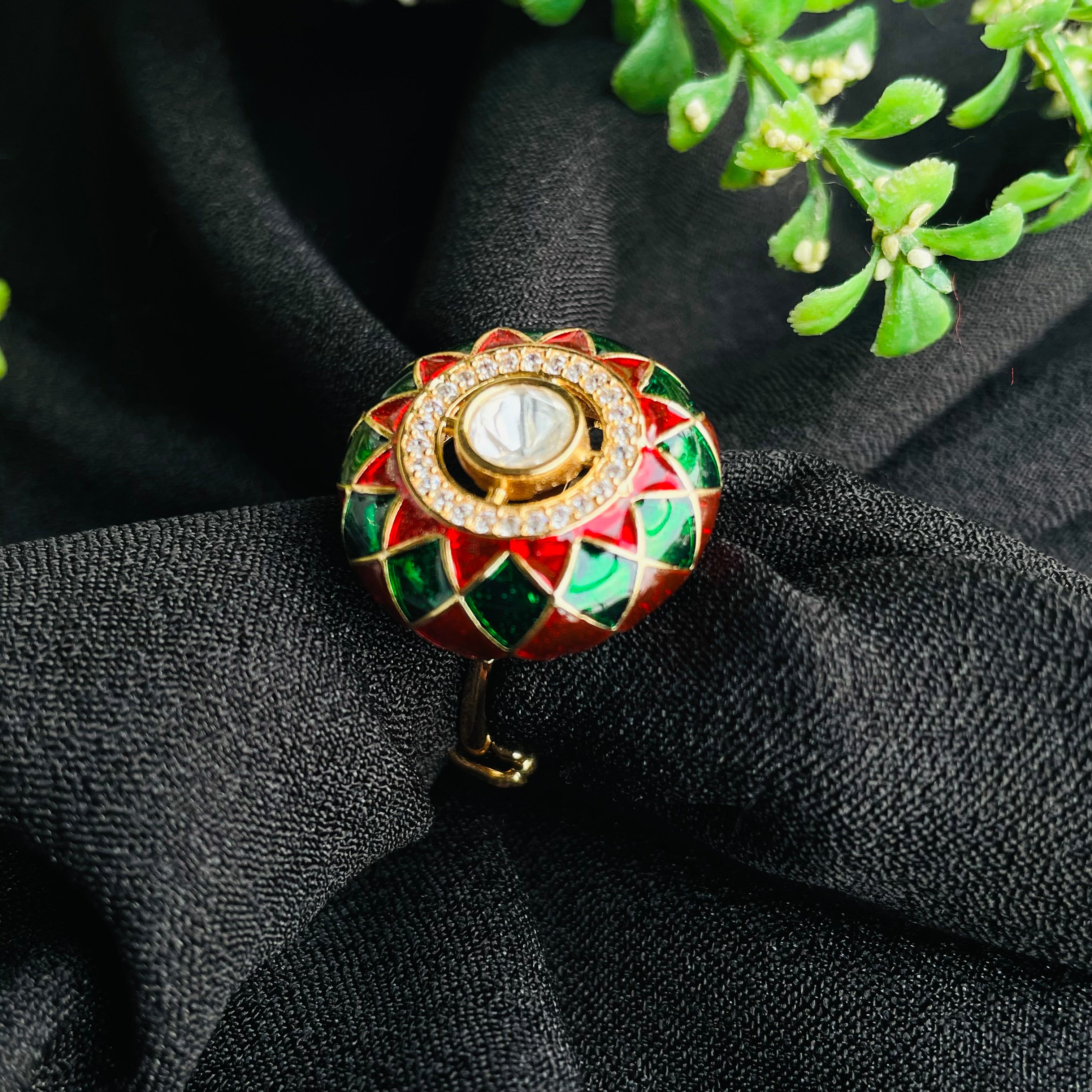 Nayaab mayera Polki Ring adjustable