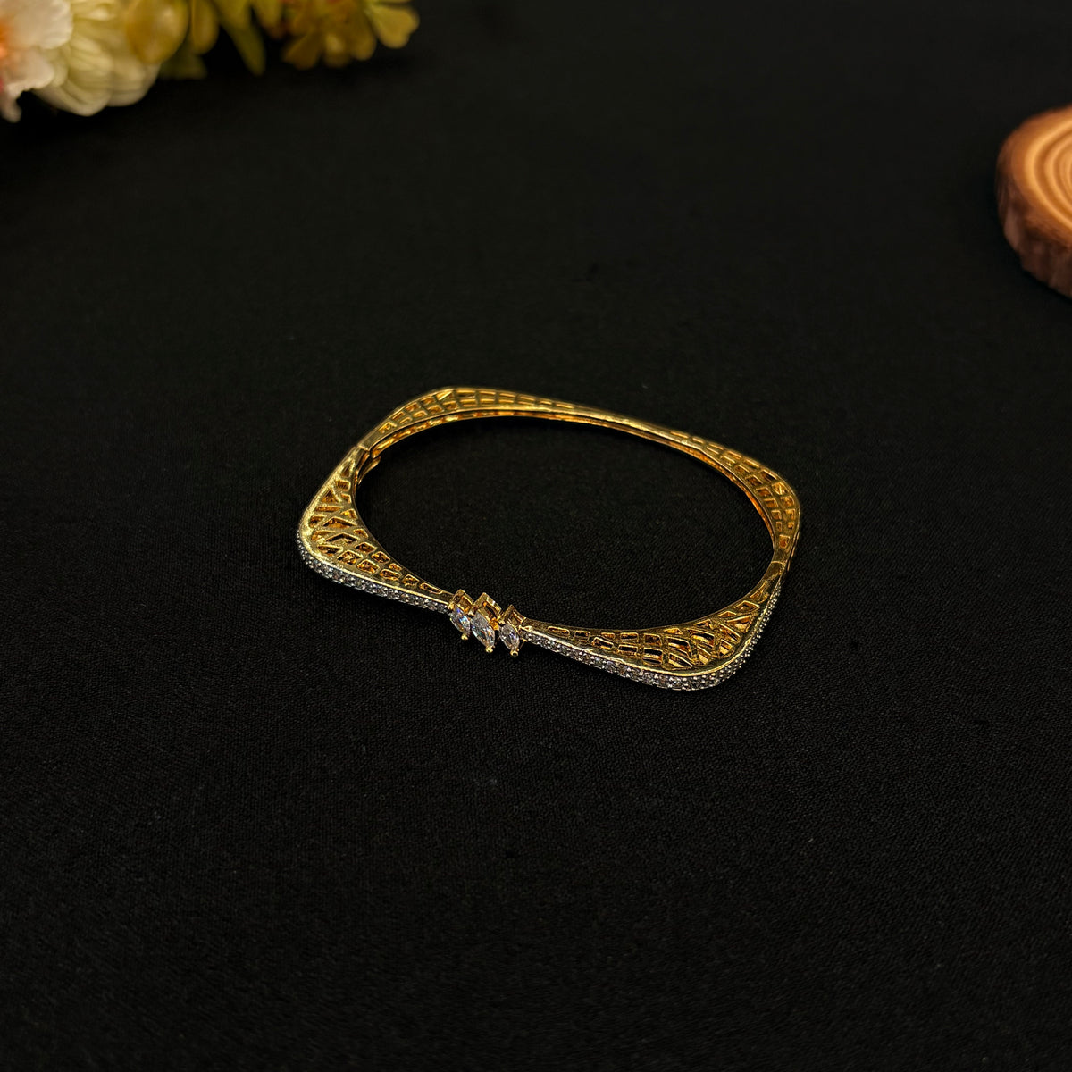Ira Crystal Leaf Bracelet