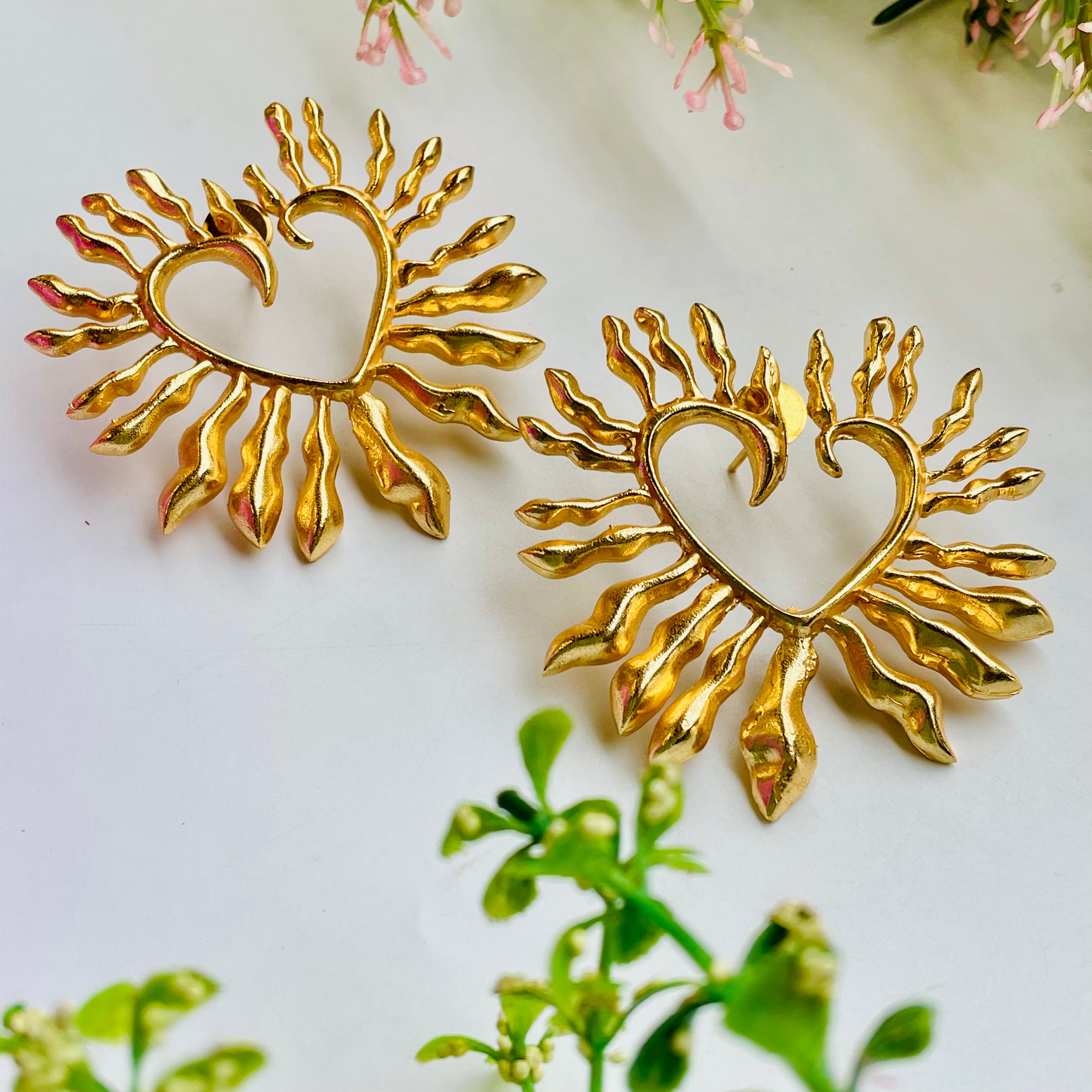 Nayaab Heart Earrings