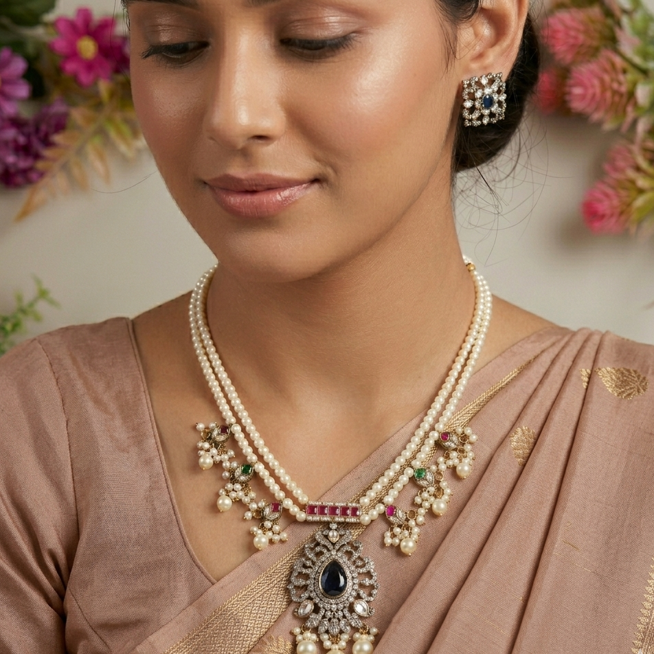 Nayaab Shamiksha Pearl neckpiece