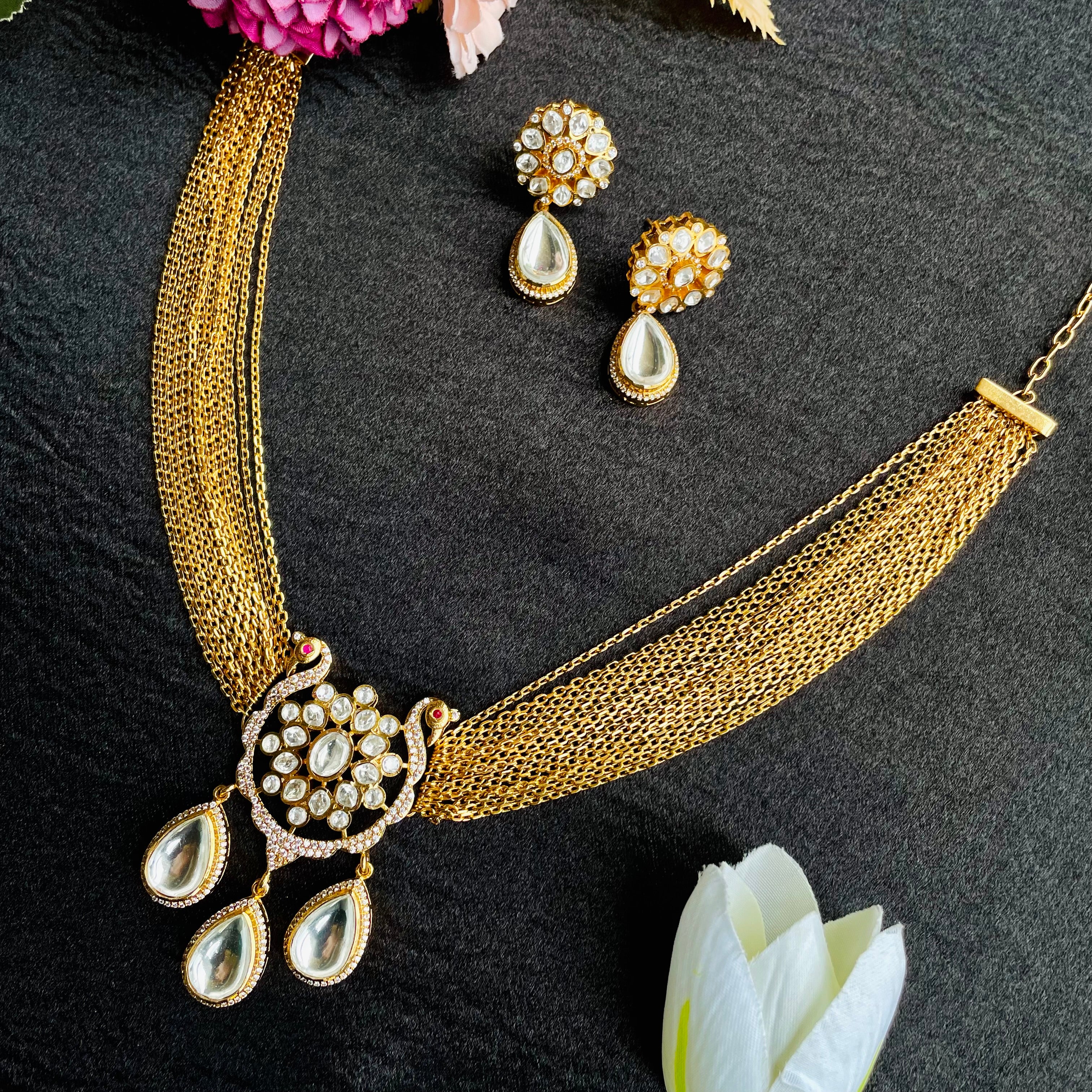 Nayaab Ahana Polki Neckpiece