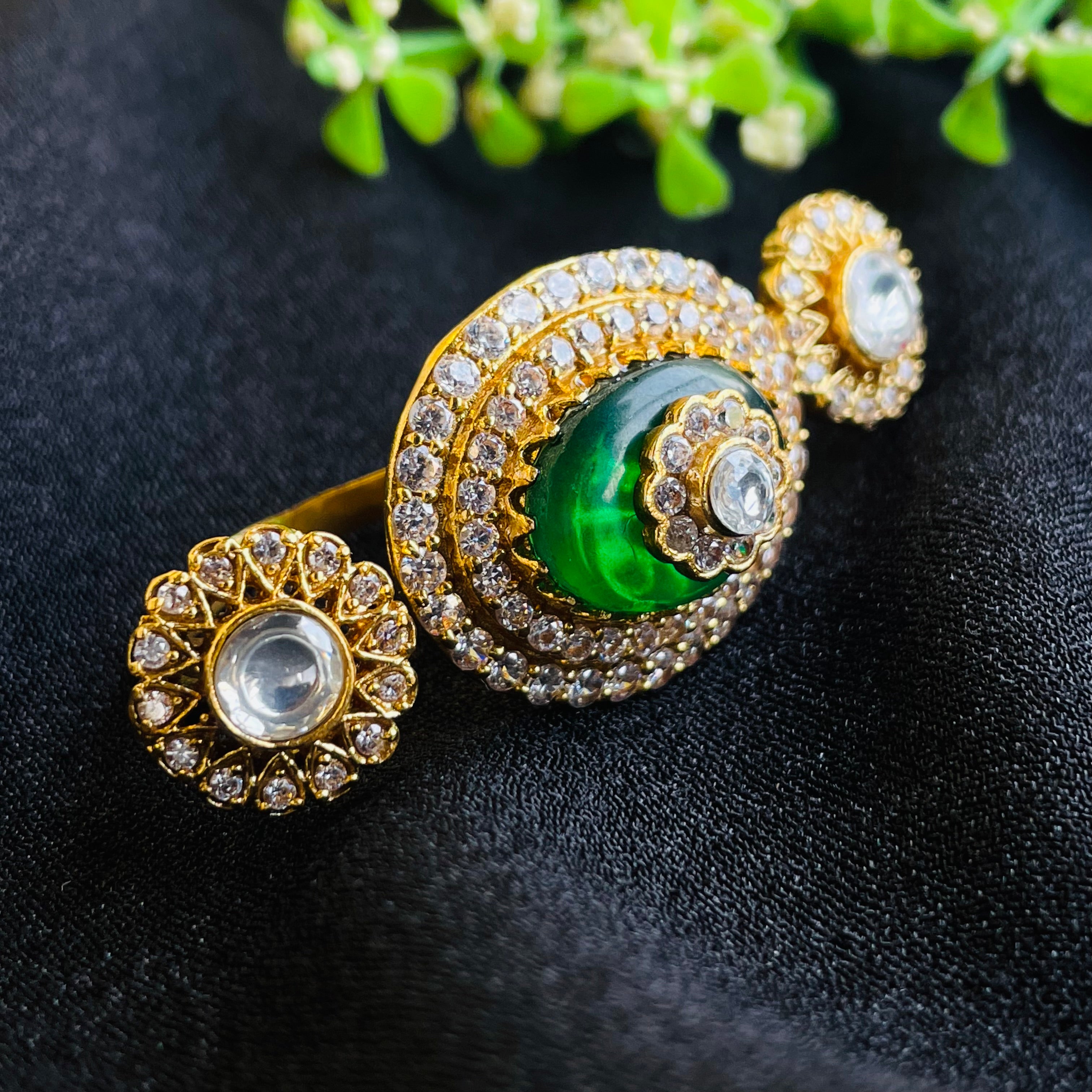 Nayaab Kavya Polki Ring adjustable