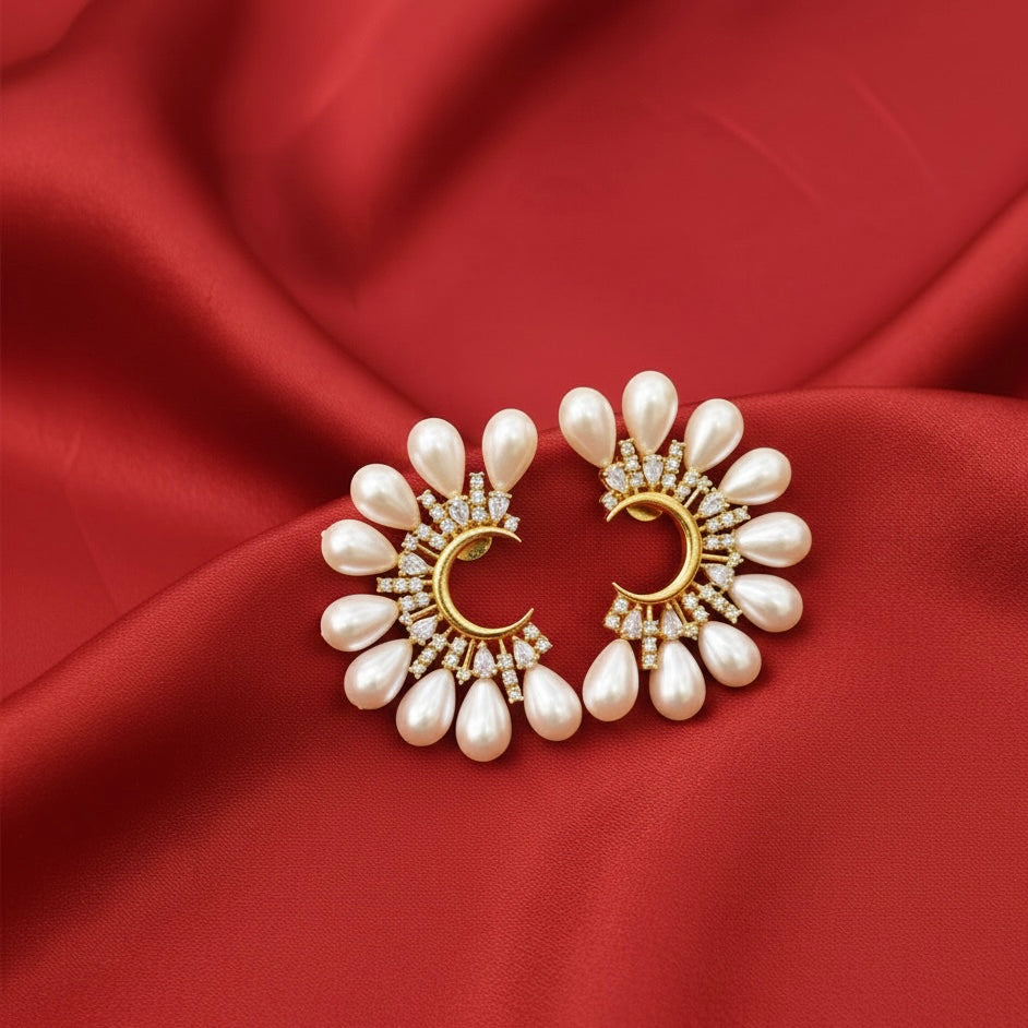 Layla Flora Pearl Earrings