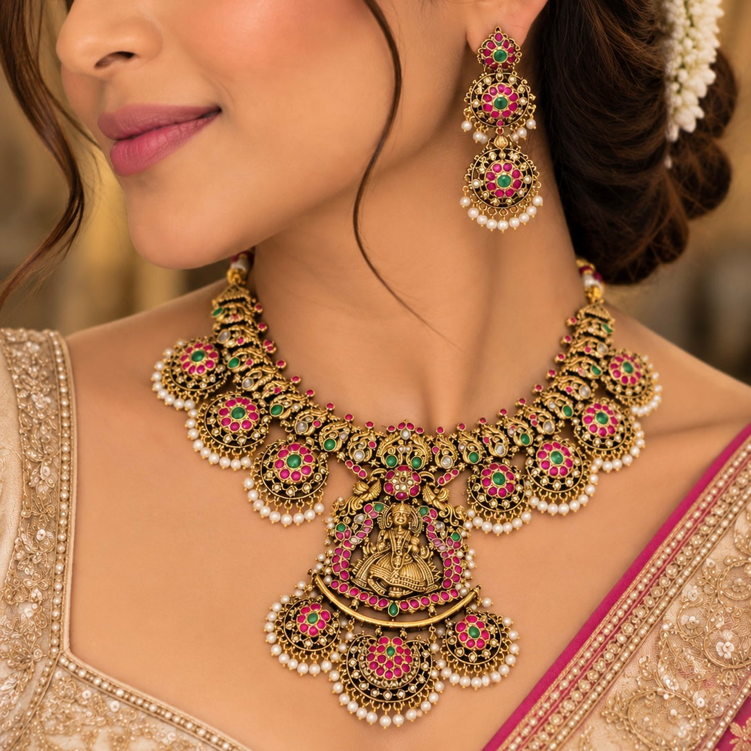 Ruhani Lakshmi Temple Neckpiece