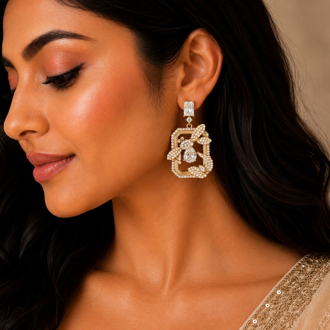Elara Crystal Bloom Earrings