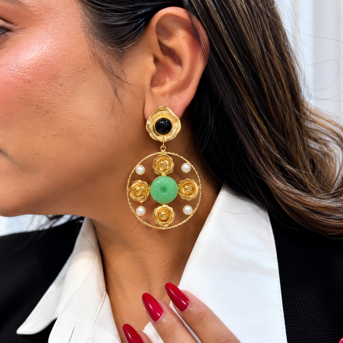 Vanyashree Floral Earrings