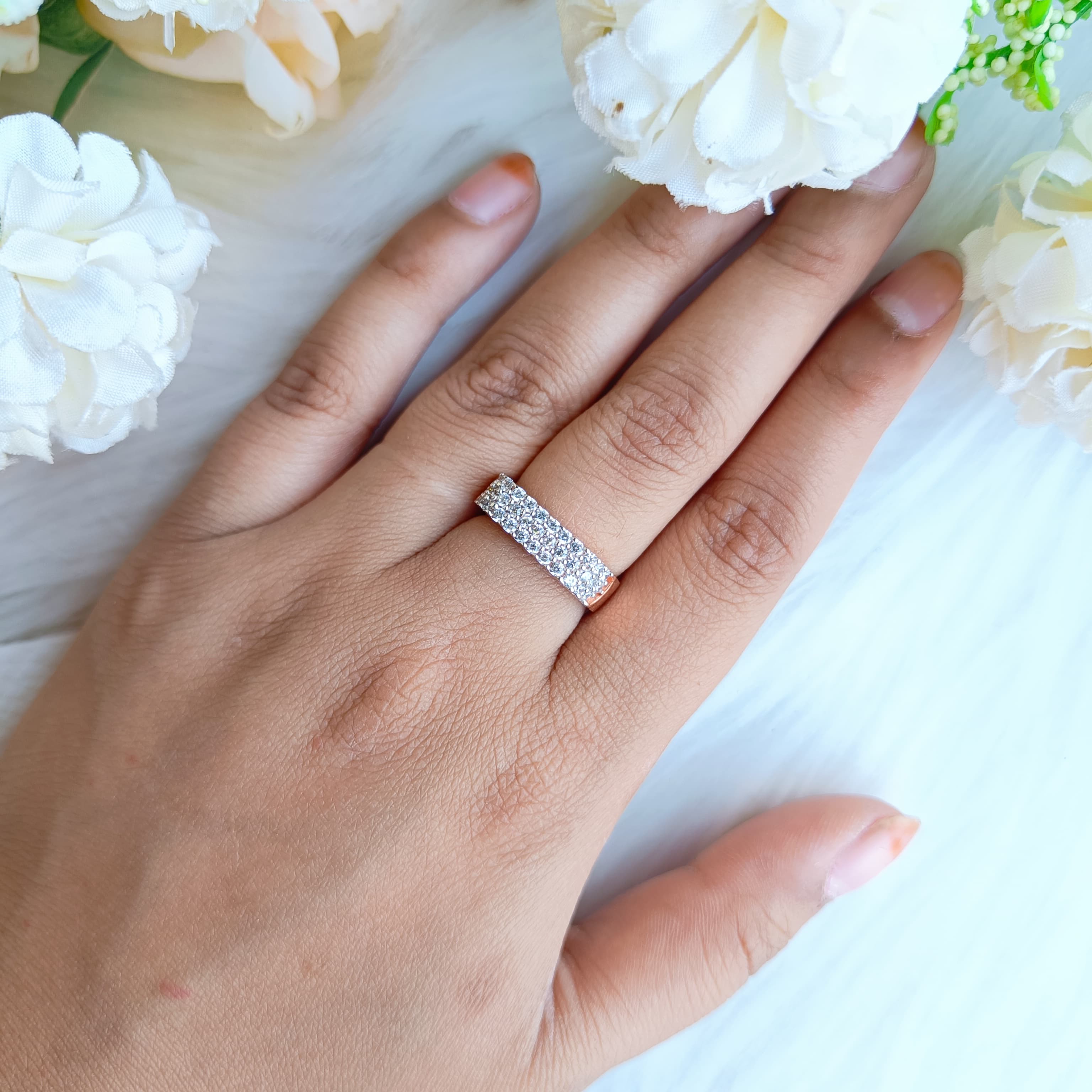 Vs sterling silver Cocktail Ring-161 4g