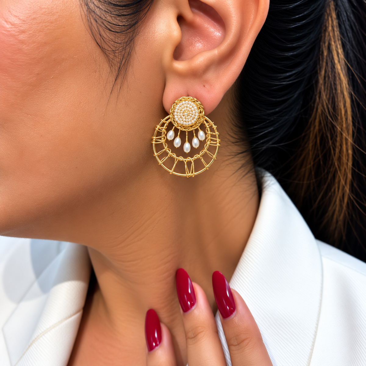 Pearl Orbit Earrings