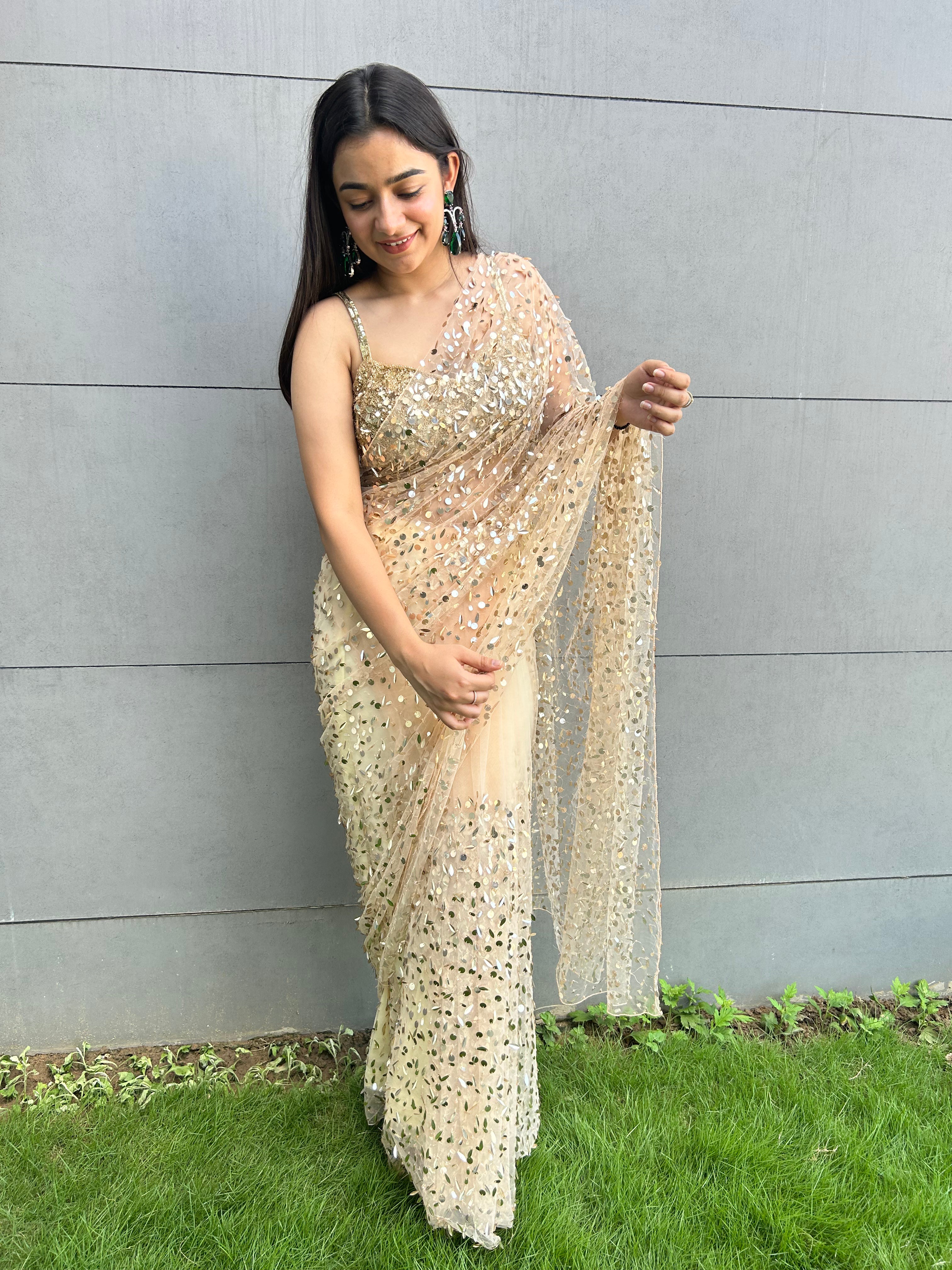 Gold Goddess Saree
