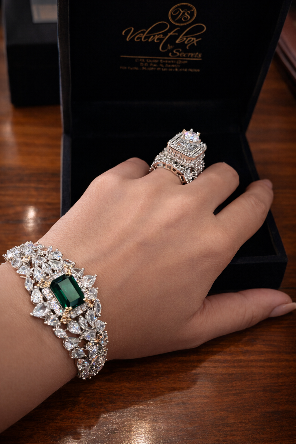 Maharani Ring & Aria Bracelet Combo