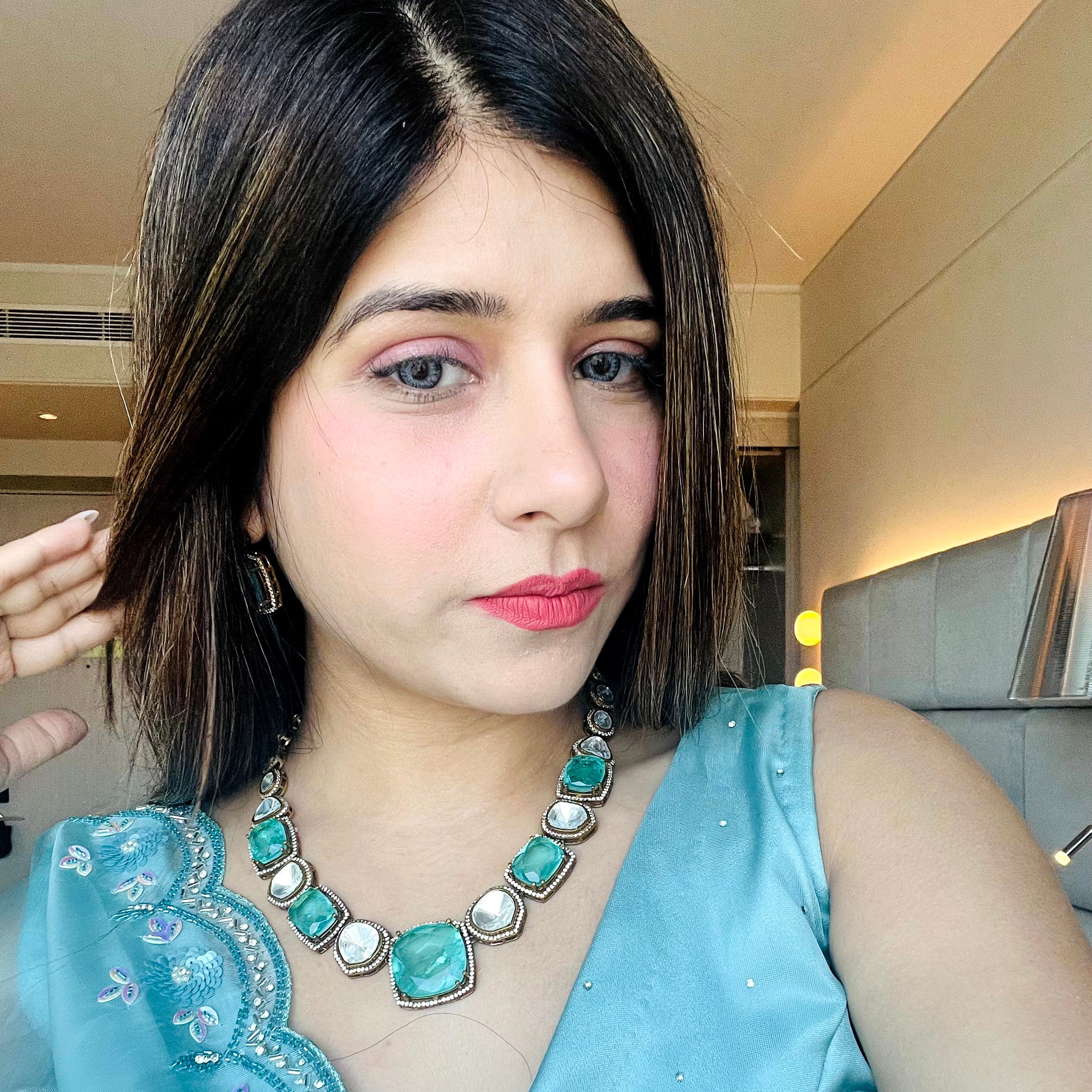 Nayaab Jasmine polki neckpiece
