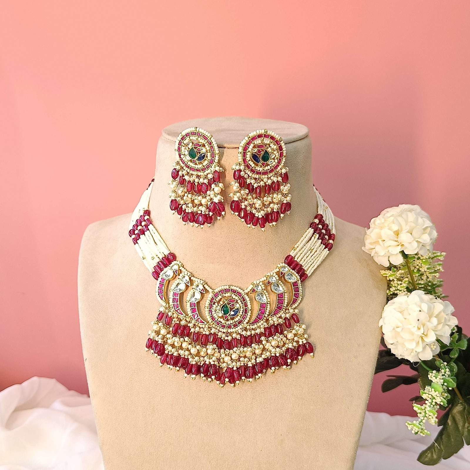 Nayaab mareya Polki Neckpiece