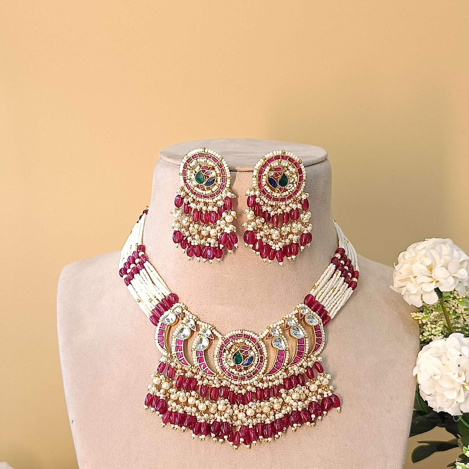 Nayaab mareya Polki Neckpiece