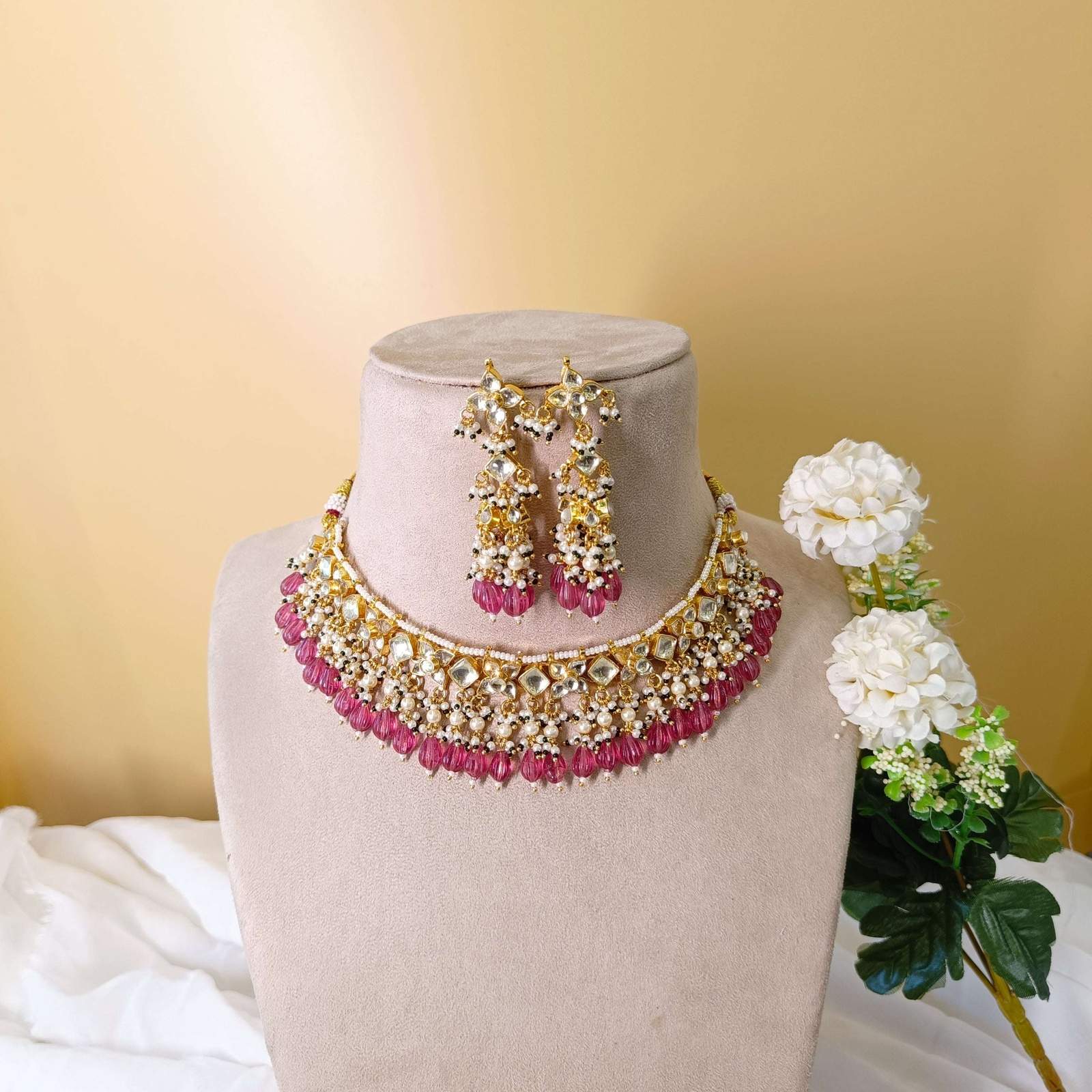 Nayaab Jaanvi Polki Neckpiece