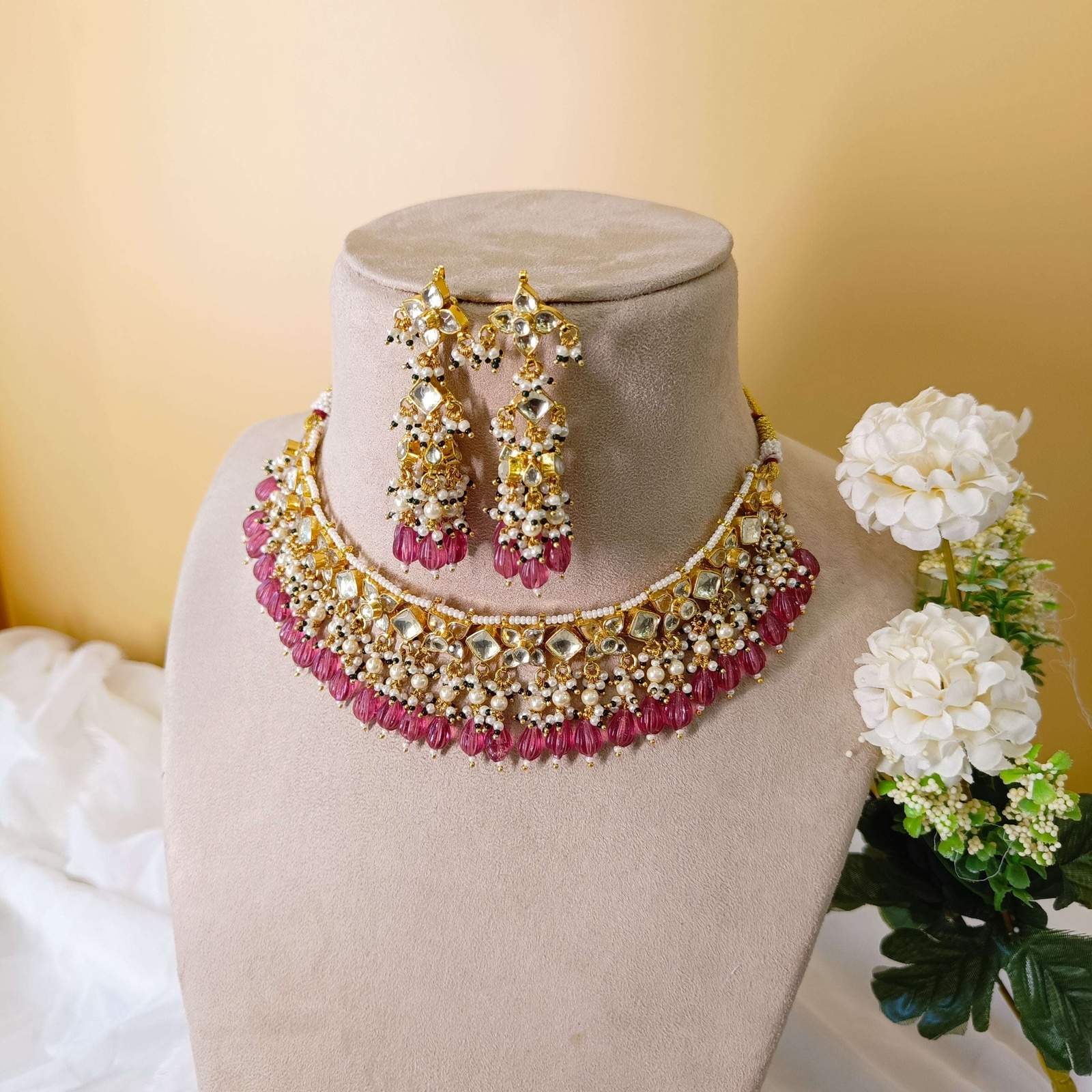 Nayaab Jaanvi Polki Neckpiece